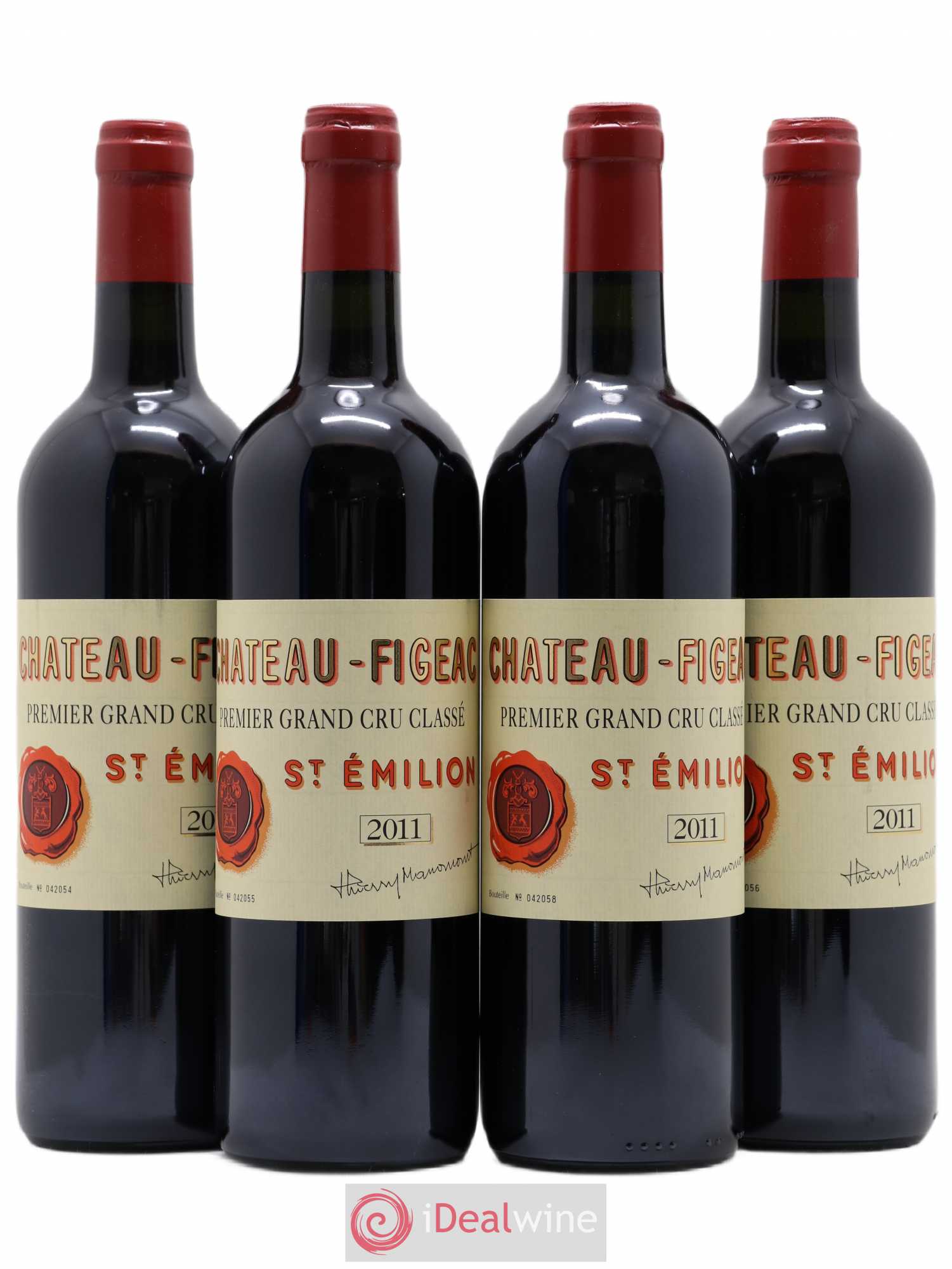 Château Figeac 1er Grand Cru Classé A 2011 - Lot de 4 bouteilles - 0