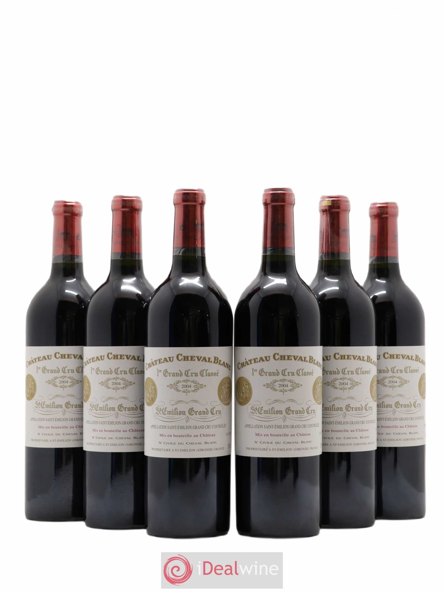 Château Cheval Blanc 1er Grand Cru Classé A 2004 - Lot de 6 bouteilles - 0
