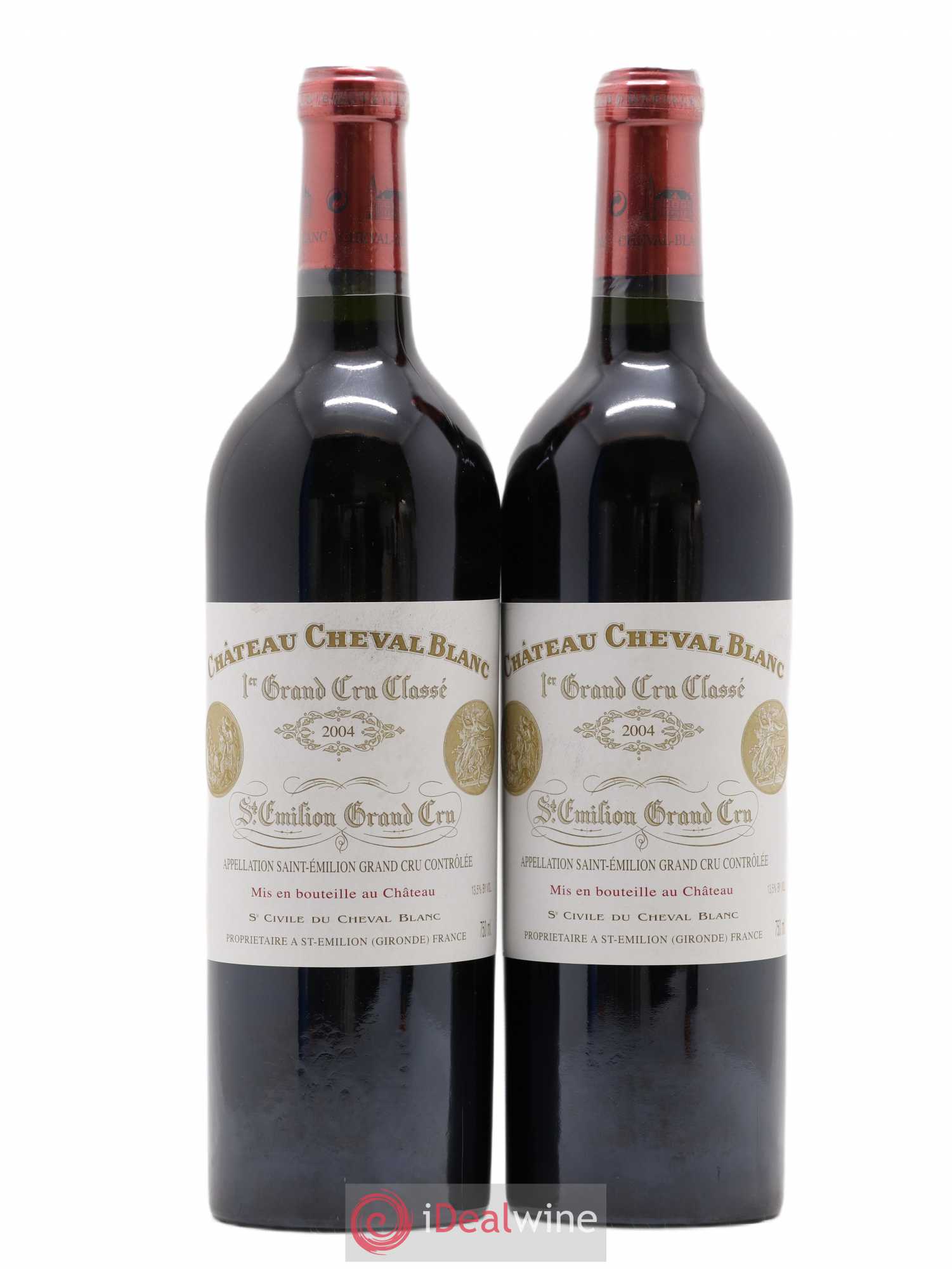Château Cheval Blanc 1er Grand Cru Classé A 2004 - Lot de 2 bouteilles - 0