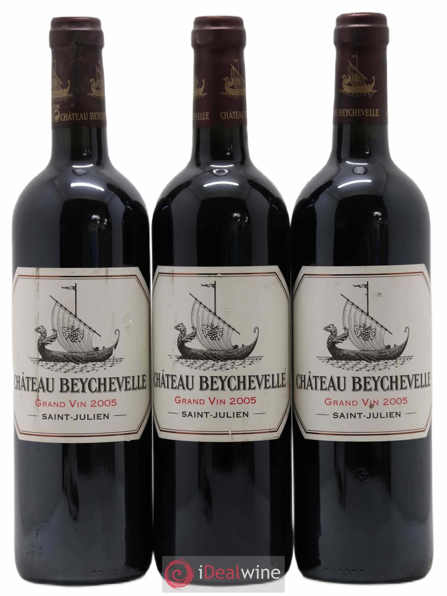 Château Beychevelle 4ème Grand Cru Classé 2005 - Lot de 3 bouteilles - 0