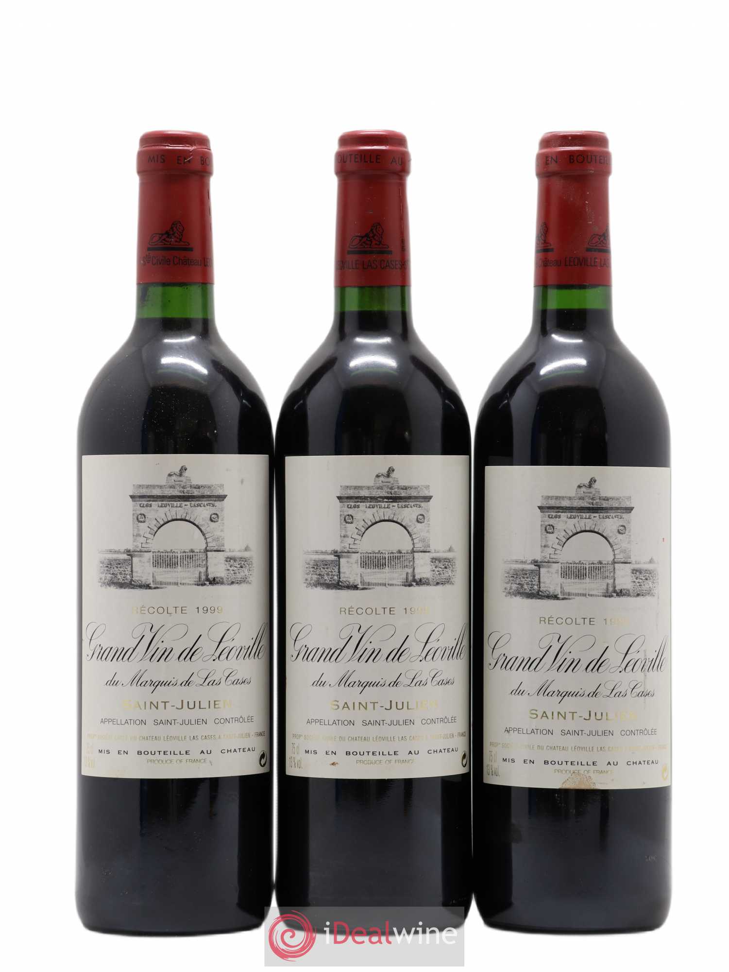 Château Léoville Las Cases 2ème Grand Cru Classé 1999 - Lot de 3 bouteilles - 0