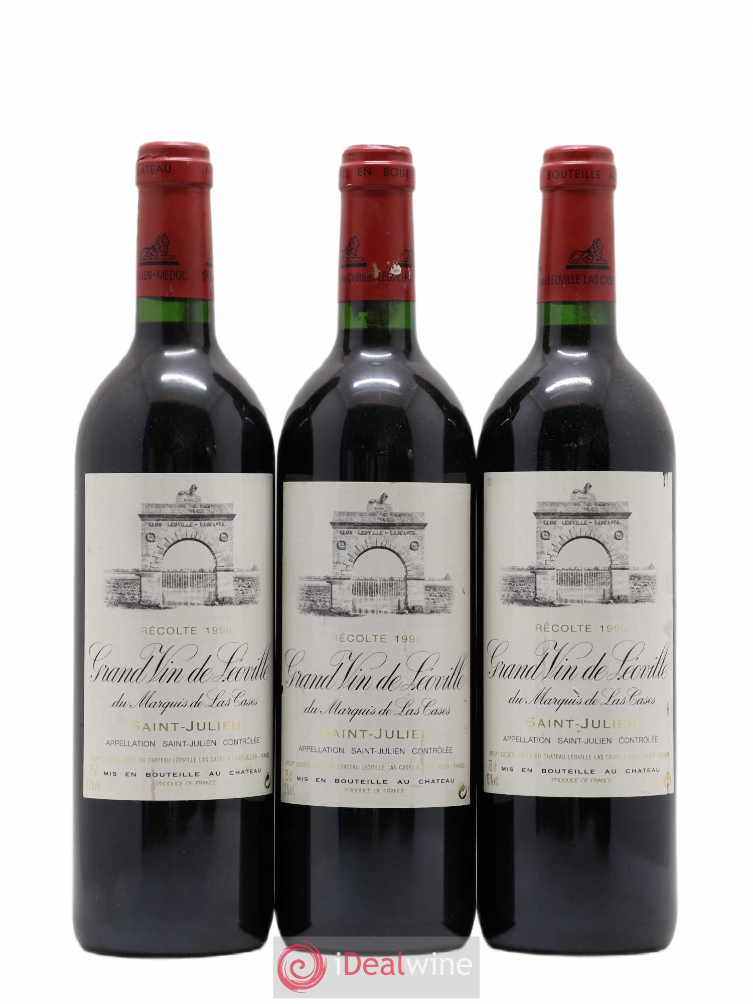 Château Léoville Las Cases 2ème Grand Cru Classé 1999 - Lot de 3 bouteilles - 0