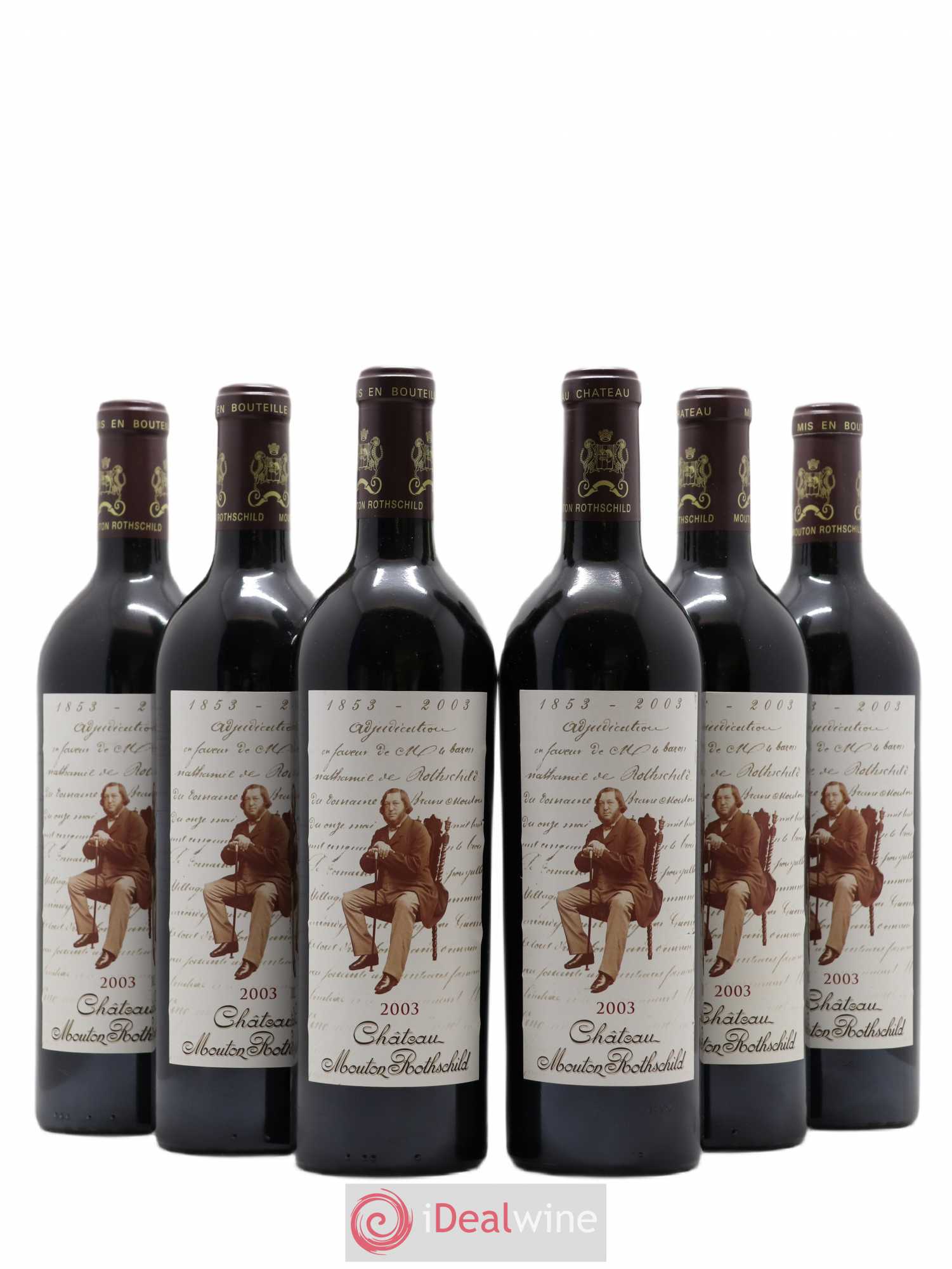 Château Mouton Rothschild 1er Grand Cru Classé 2003 - Lot de 6 bouteilles - 0