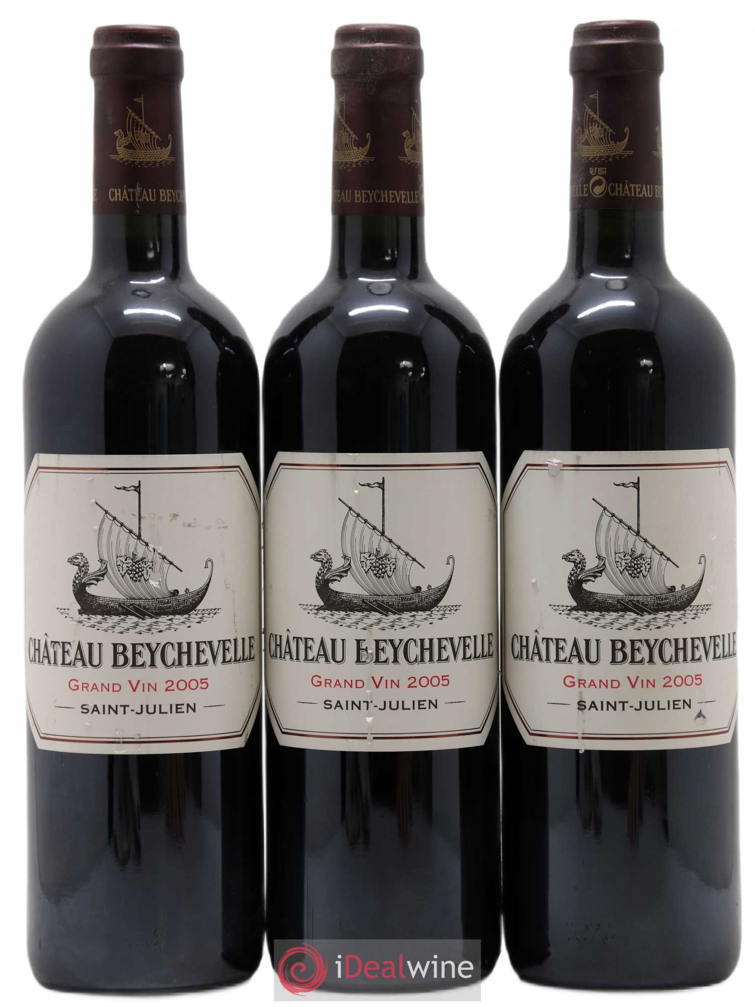 Château Beychevelle 4ème Grand Cru Classé 2005 - Lot de 3 bouteilles - 0