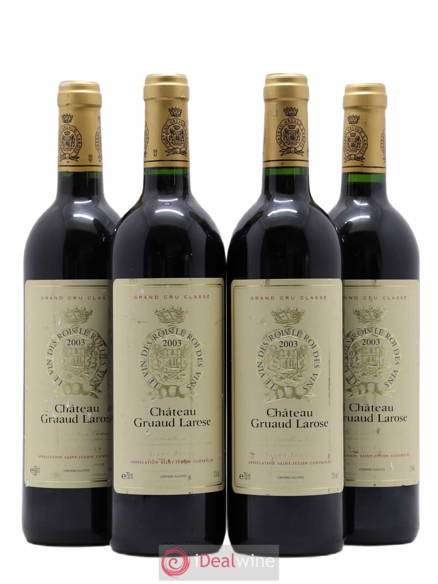 Château Gruaud Larose 2ème Grand Cru Classé 2003 - Lot de 4 bouteilles - 0