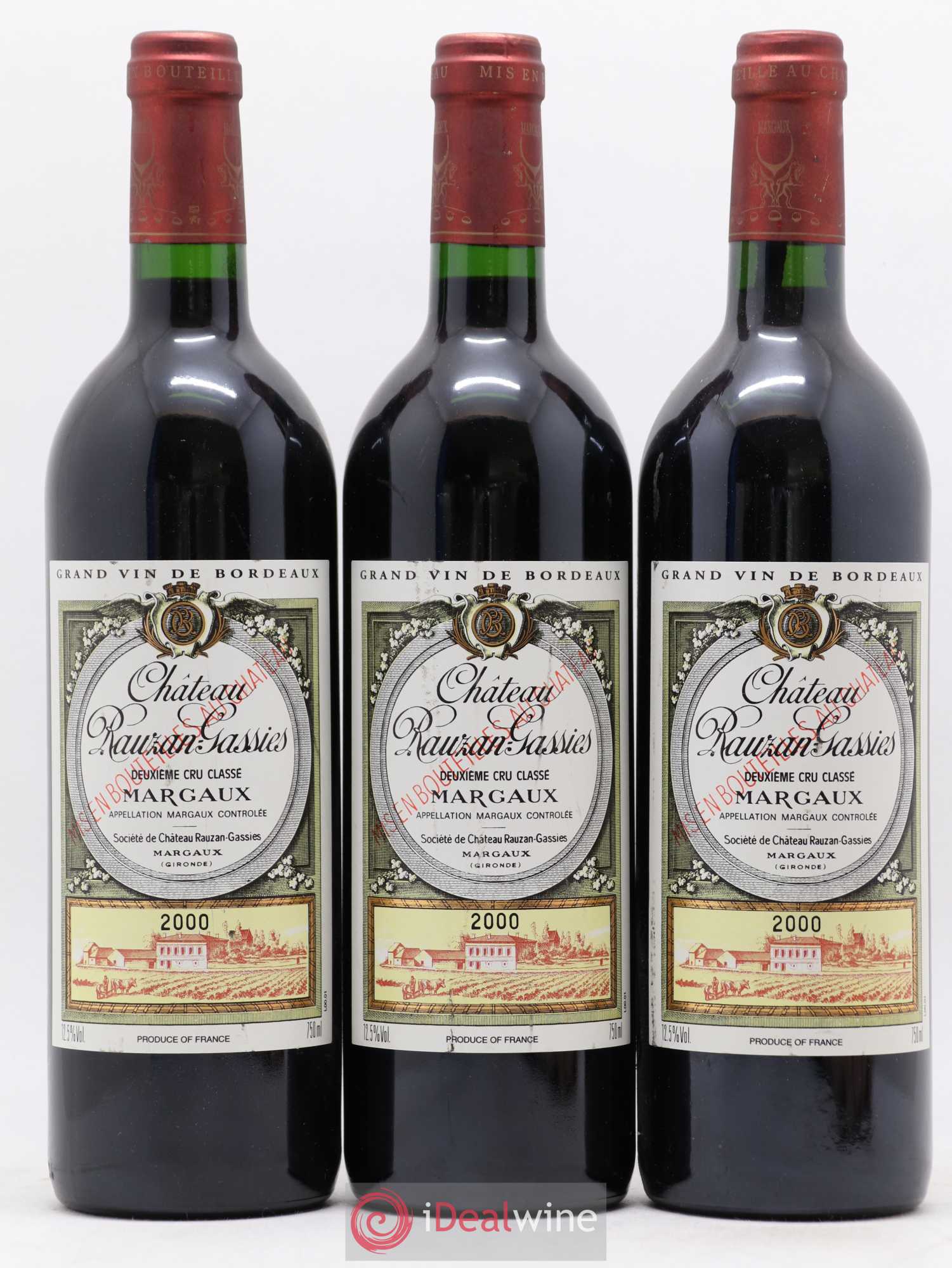 Château Rauzan-Gassies 2ème Grand Cru Classé 2000 - Lot de 12 bouteilles - 2