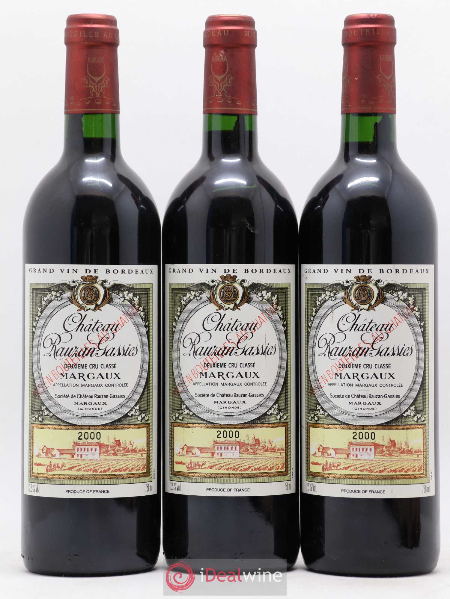 Château Rauzan-Gassies 2ème Grand Cru Classé 2000 - Lot de 12 bouteilles - 3