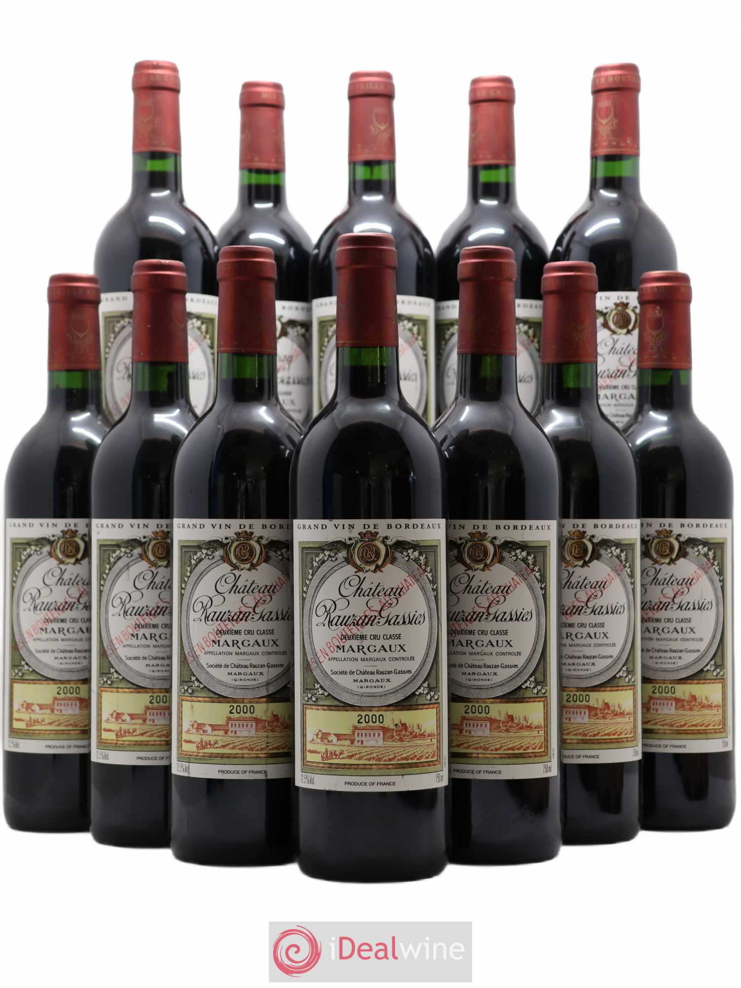 Château Rauzan-Gassies 2ème Grand Cru Classé 2000 - Lot de 12 bouteilles - 0