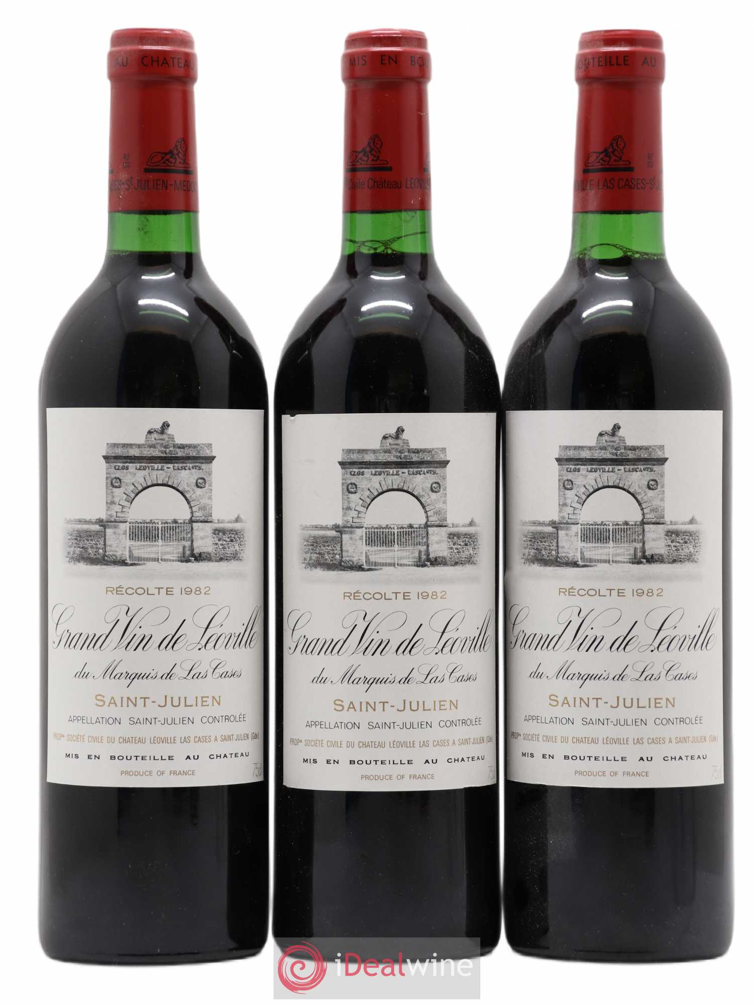 Château Léoville Las Cases 2ème Grand Cru Classé 1982 - Lot de 3 bouteilles - 0