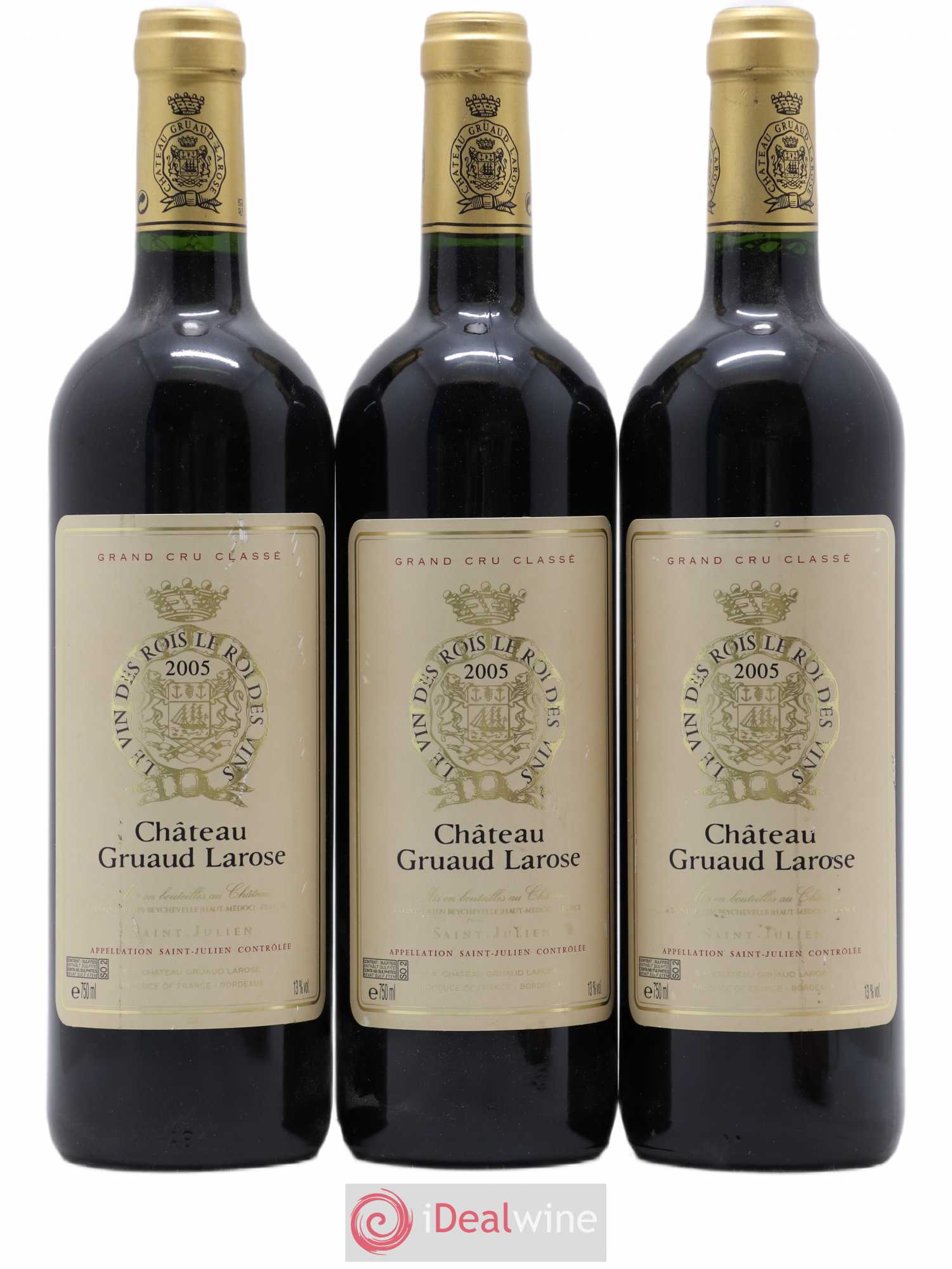 Château Gruaud Larose 2ème Grand Cru Classé 2005 - Lot de 3 bouteilles - 0