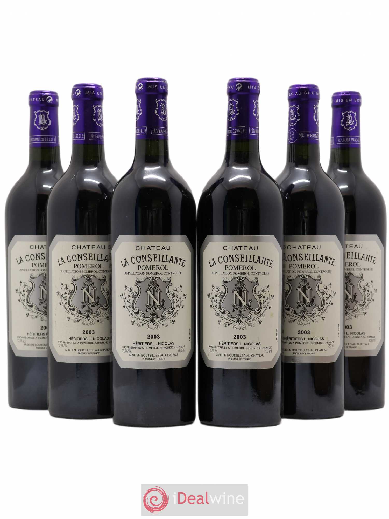 Château la Conseillante 2003 - Lot de 6 bouteilles - 0