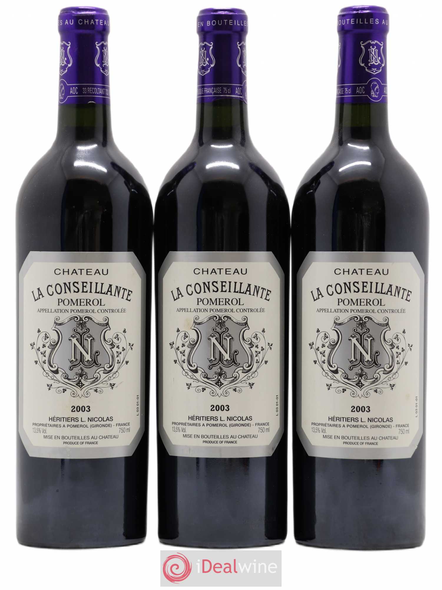 Château la Conseillante 2003 - Lot de 3 bouteilles - 0
