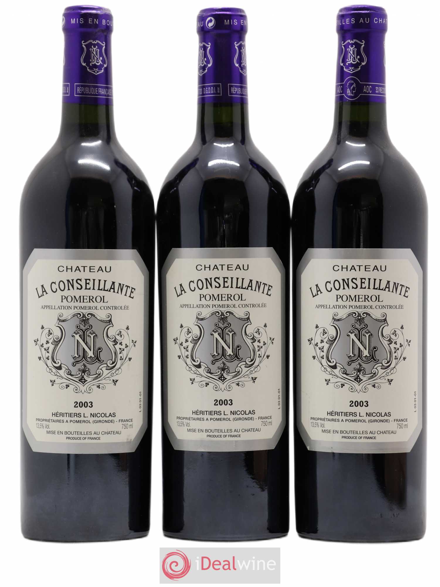 Château la Conseillante 2003 - Lot de 3 bouteilles - 0