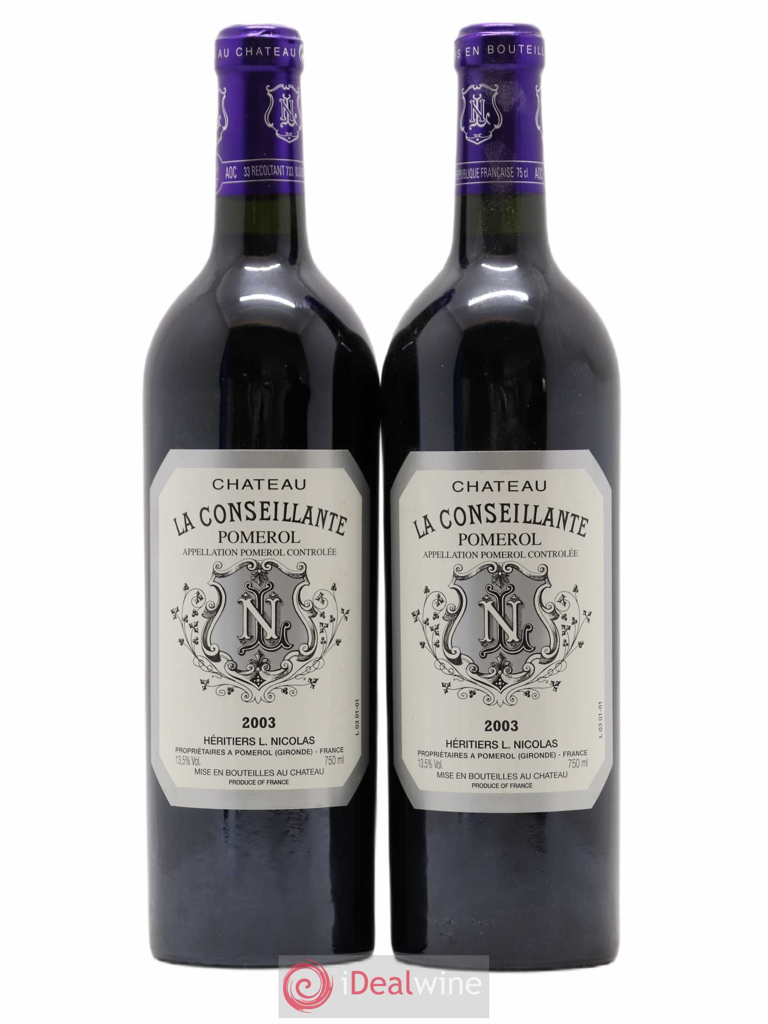 Château la Conseillante 2003 - Lot de 2 bouteilles - 0