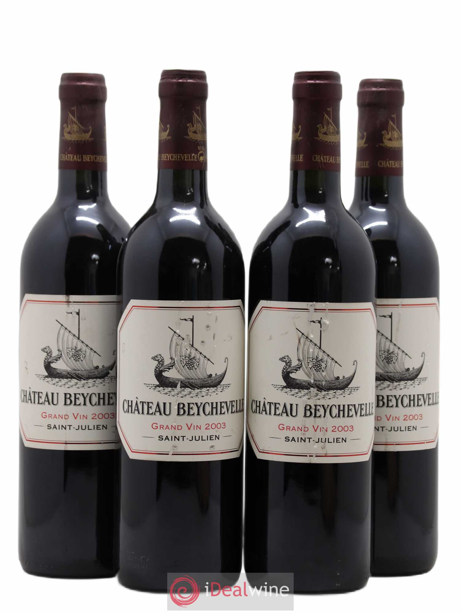 Château Beychevelle 4ème Grand Cru Classé 2003 - Lot de 4 bouteilles - 0