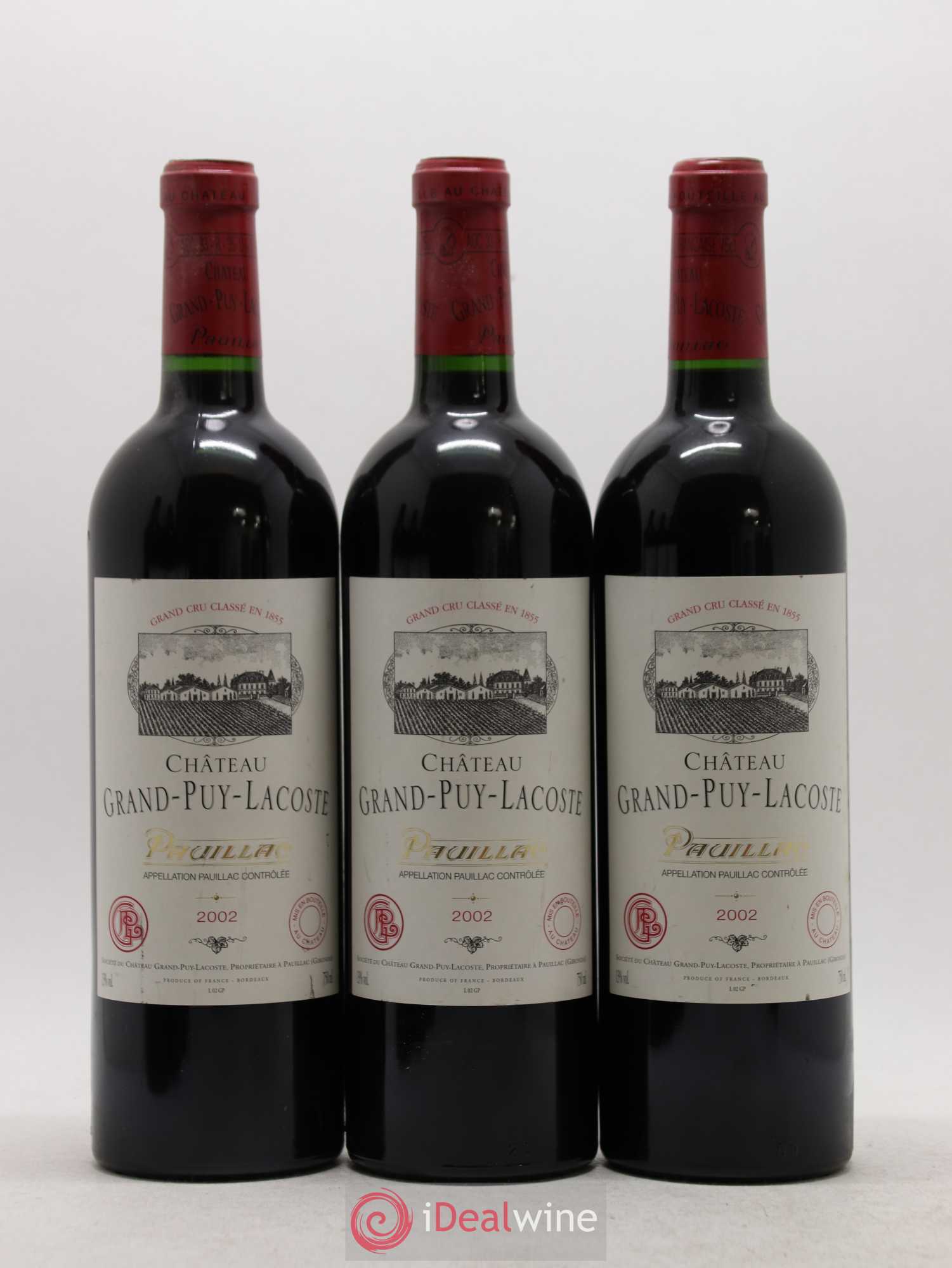 Château Grand Puy Lacoste 5ème Grand Cru Classé 2002 - Lot de 6 bouteilles - 1