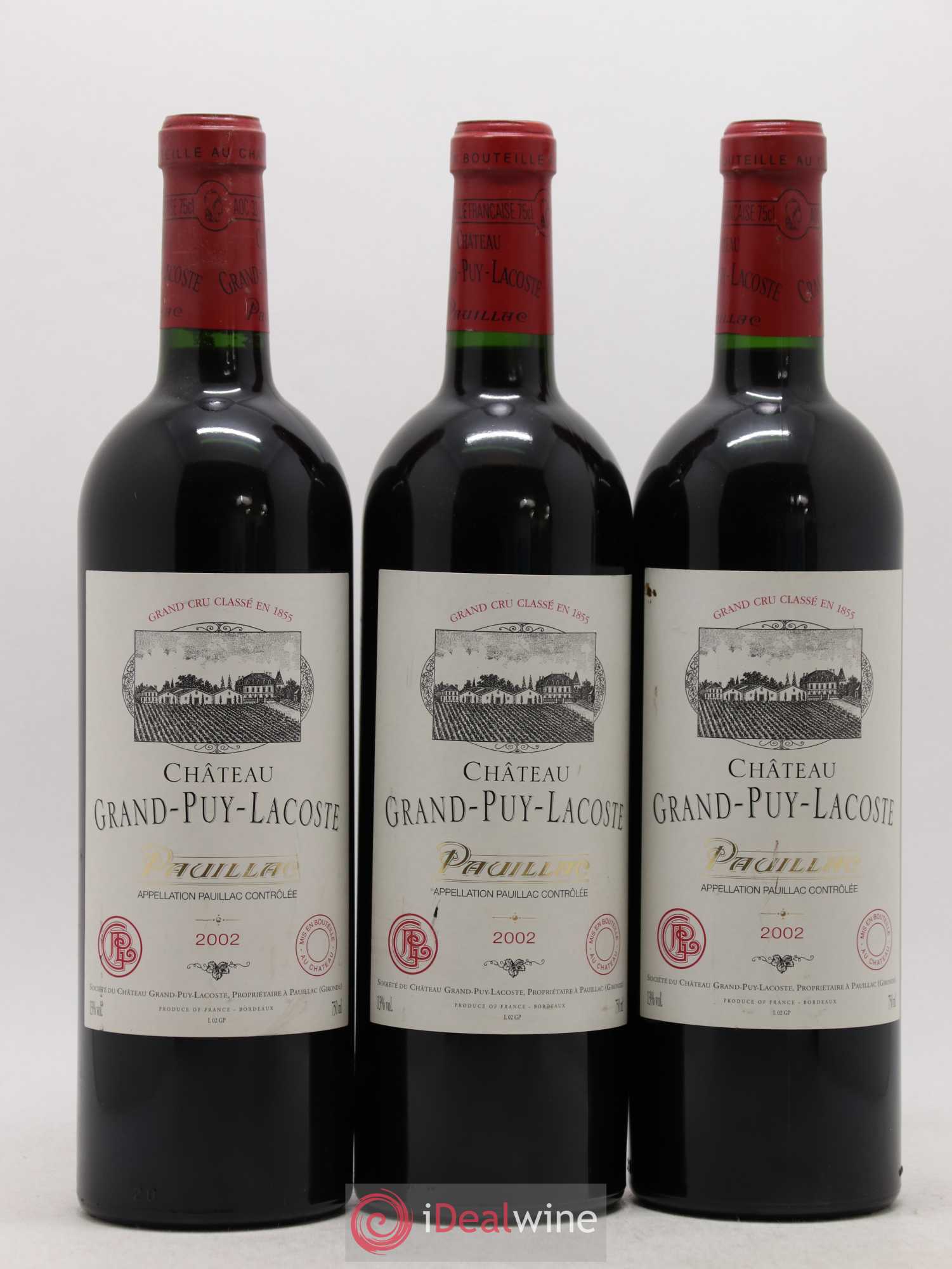 Château Grand Puy Lacoste 5ème Grand Cru Classé 2002 - Lot de 6 bouteilles - 2