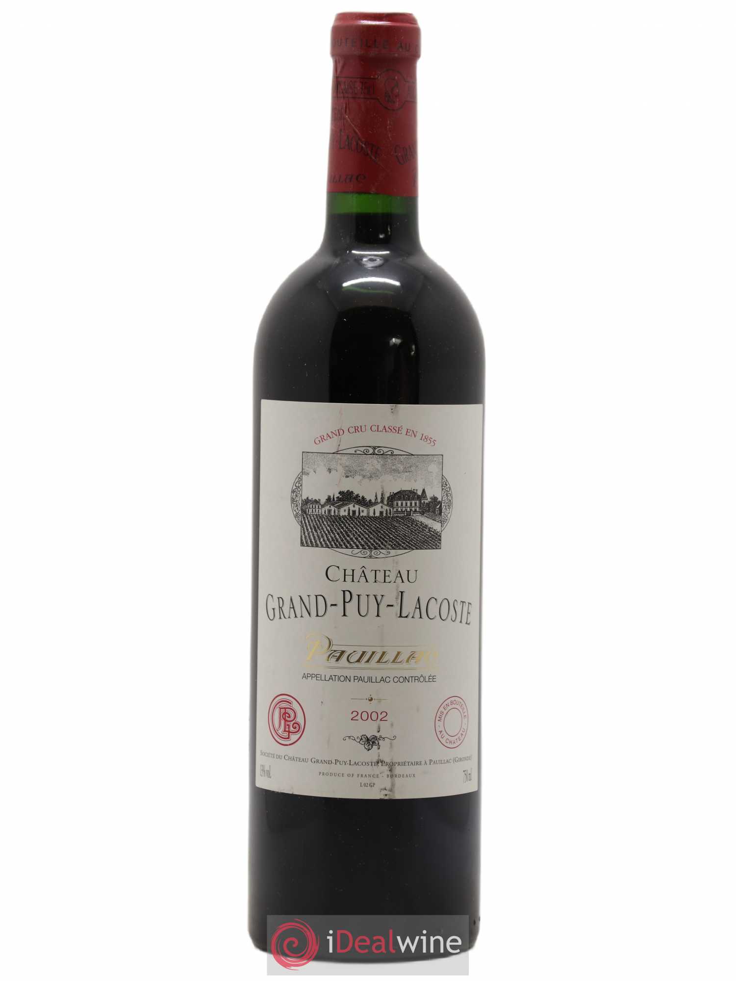 Château Grand Puy Lacoste 5ème Grand Cru Classé 2002 - Lot de 1 bouteille - 0