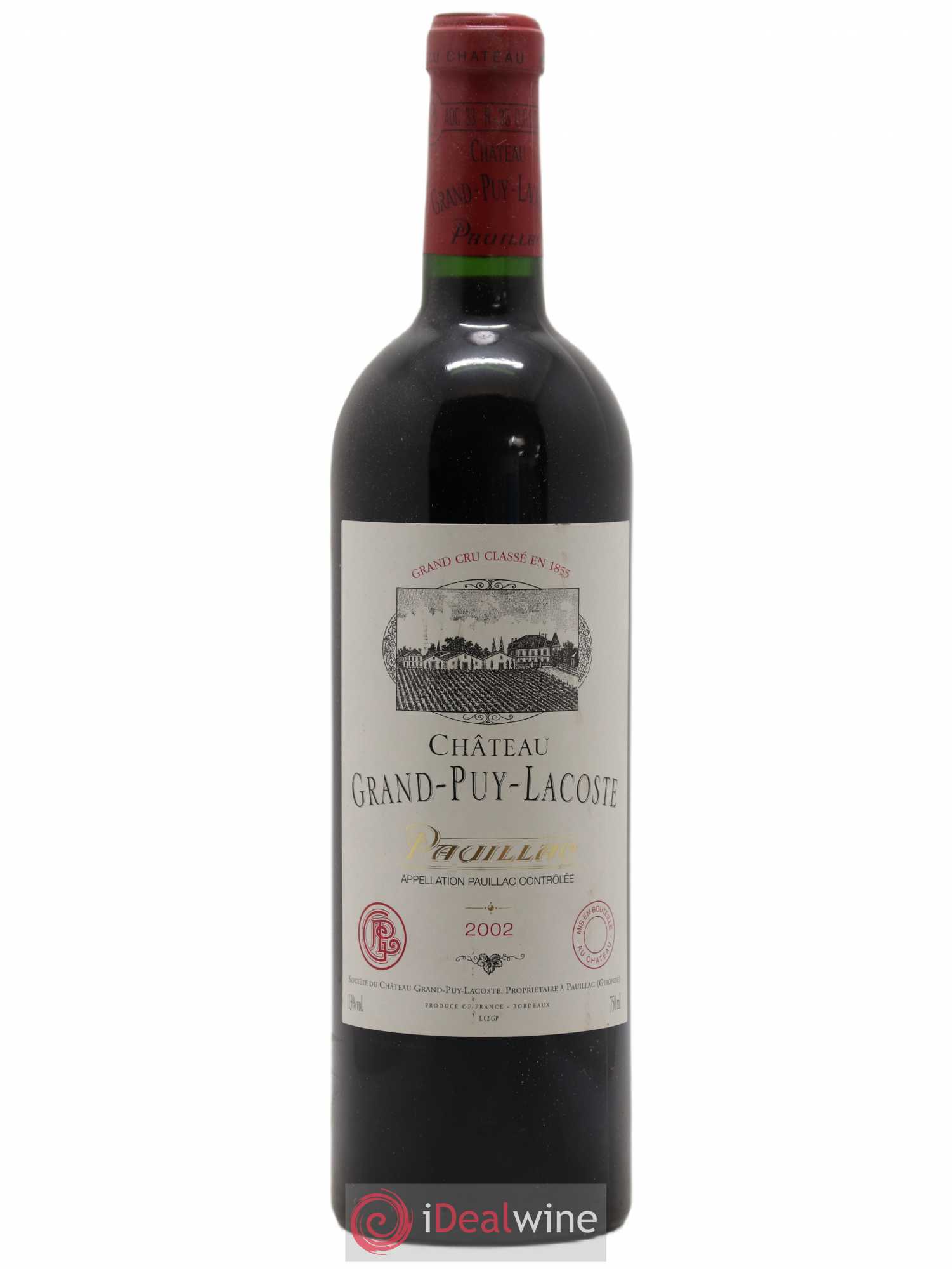 Château Grand Puy Lacoste 5ème Grand Cru Classé 2002 - Lot de 1 bouteille - 0