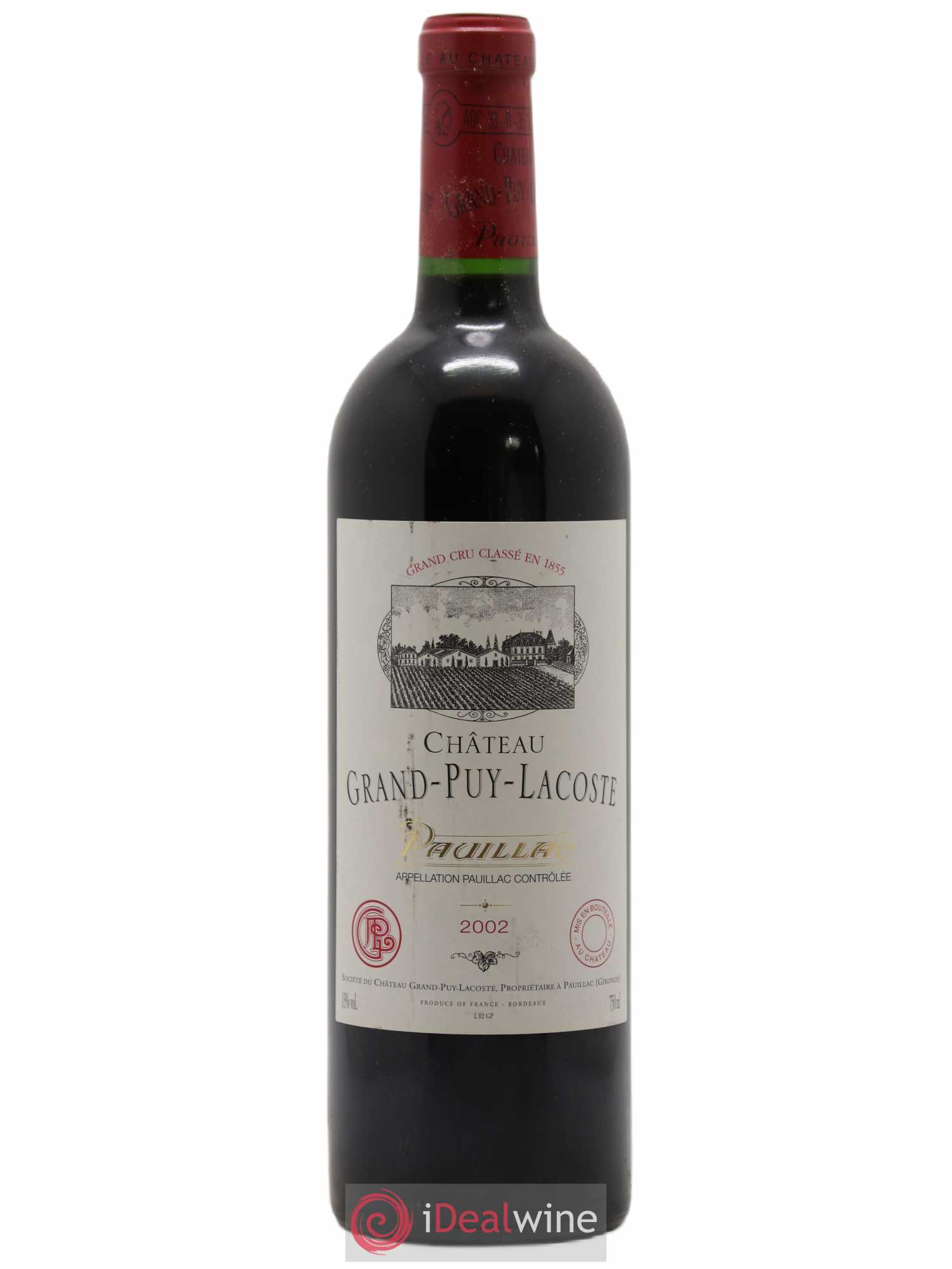 Château Grand Puy Lacoste 5ème Grand Cru Classé 2002 - Lot de 1 bouteille - 0