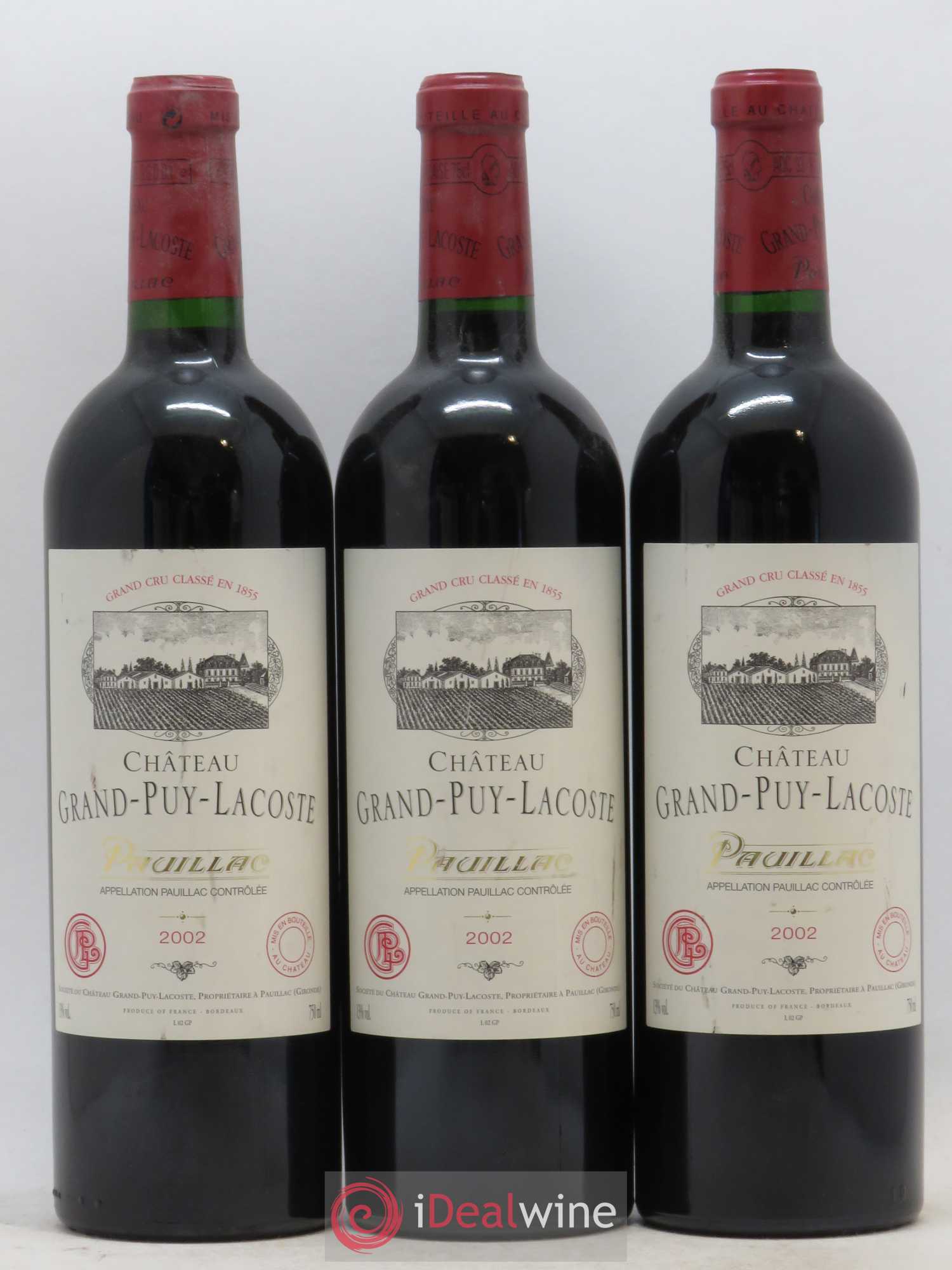 Château Grand Puy Lacoste 5ème Grand Cru Classé 2002 - Lot de 12 bouteilles - 2