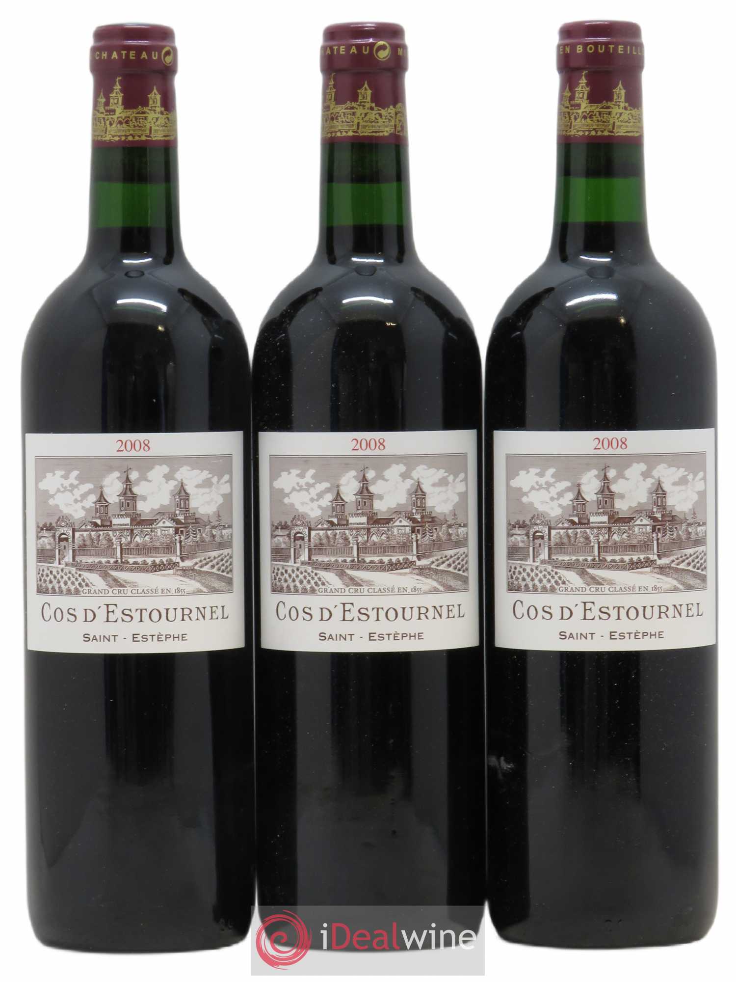 Cos d'Estournel 2ème Grand Cru Classé 2008 - Lot de 3 bouteilles - 0