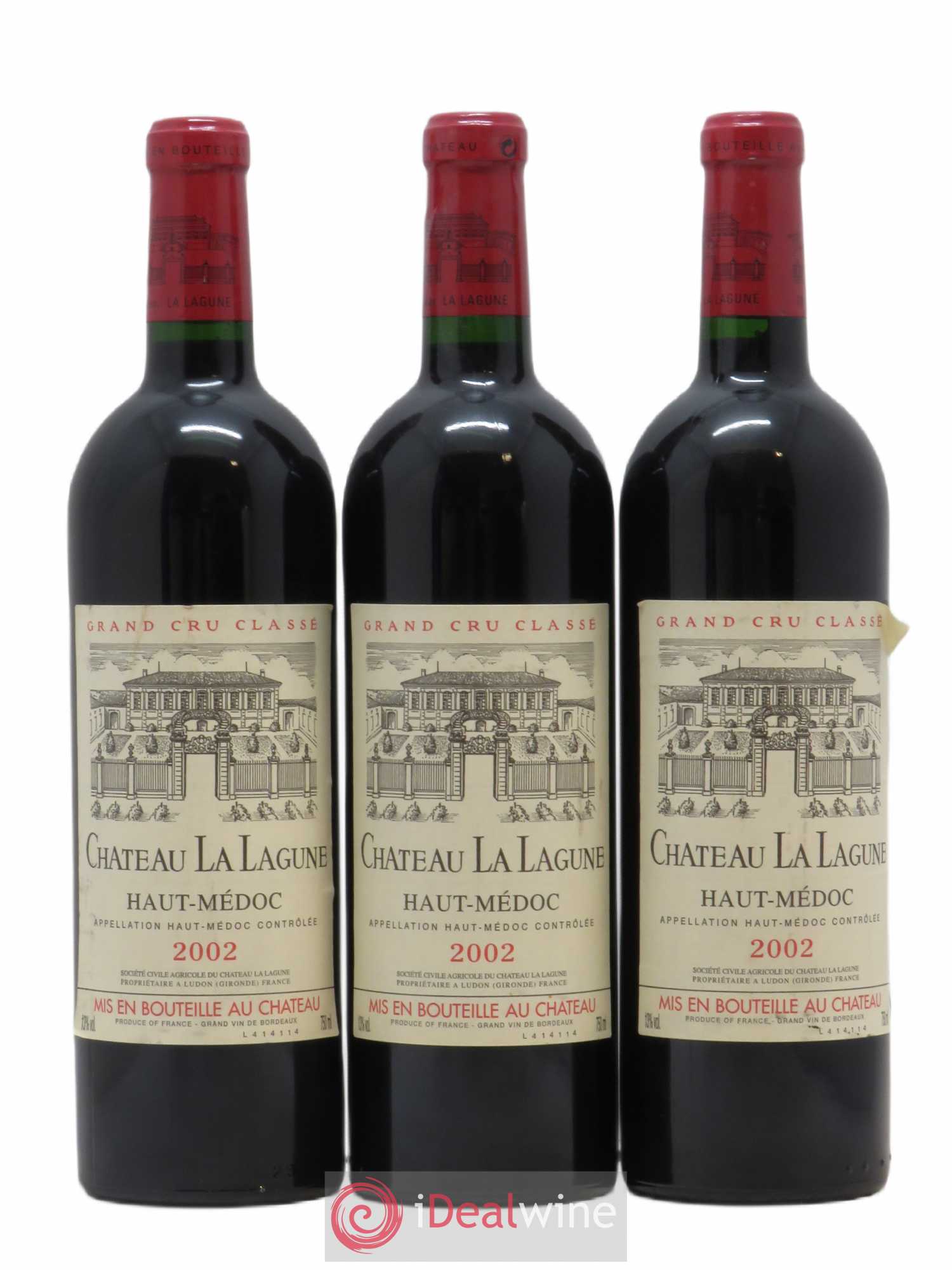 Château la Lagune 3ème Grand Cru Classé 2002 - Lot de 3 bouteilles - 0