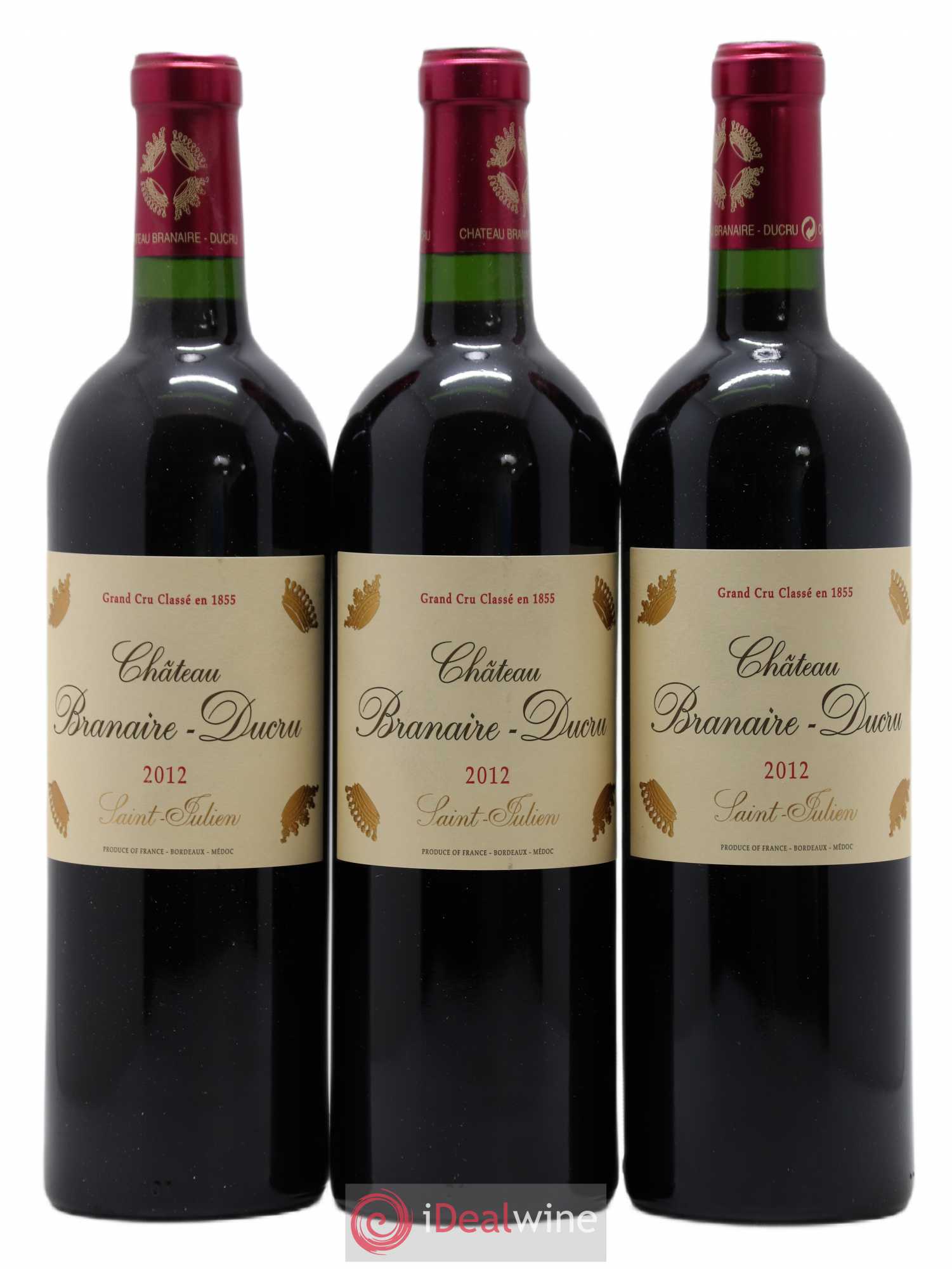 Château Branaire Ducru 4ème Grand Cru Classé 2012 - Lot de 3 bouteilles - 0