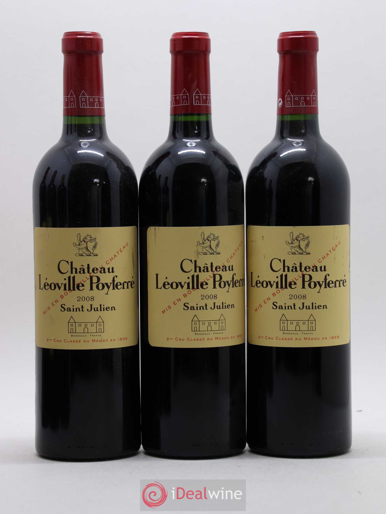 Château Léoville Poyferré 2ème Grand Cru Classé 2008 - Lot de 6 bouteilles - 1
