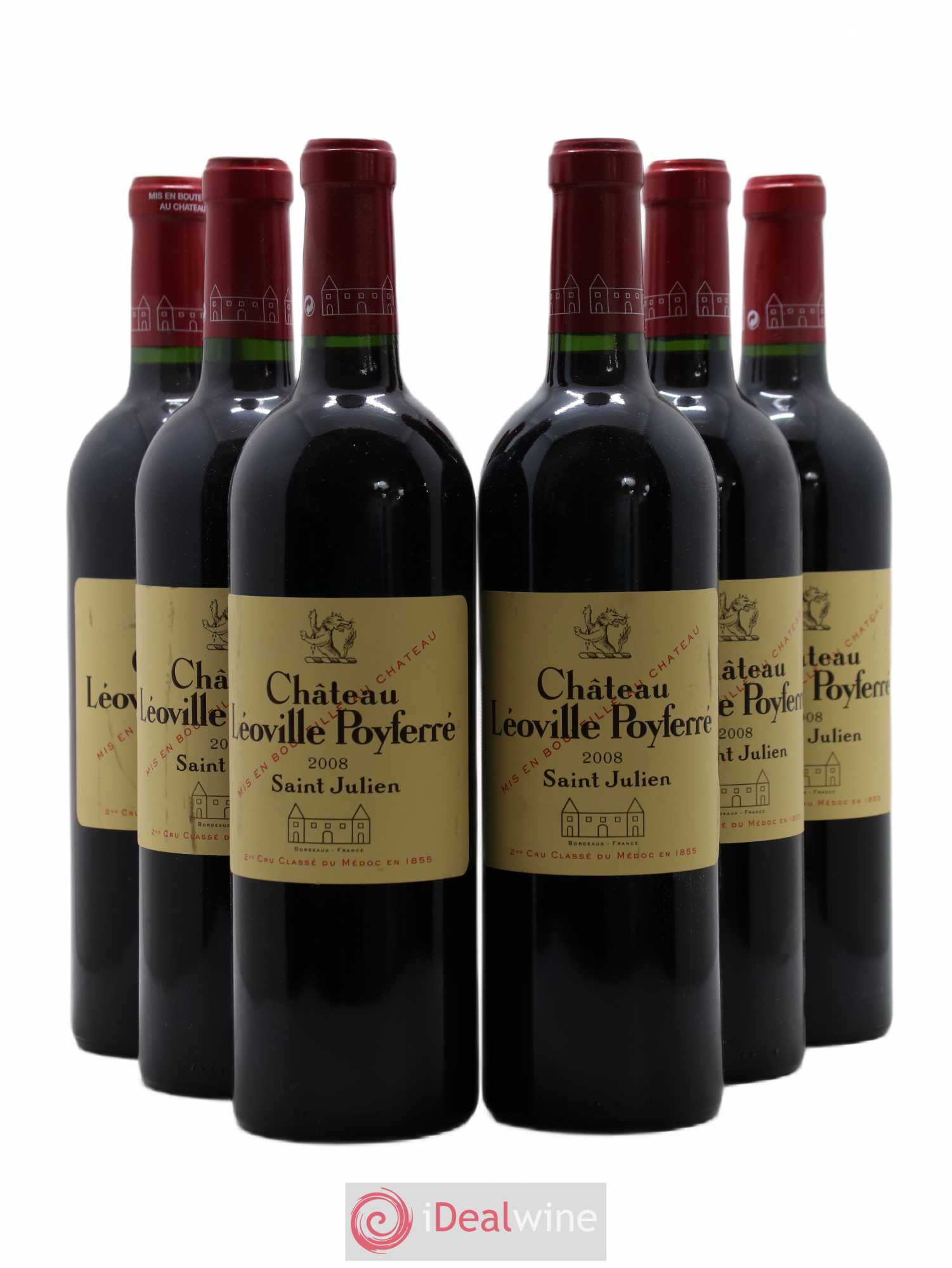 Château Léoville Poyferré 2ème Grand Cru Classé 2008 - Lot de 6 bouteilles - 0