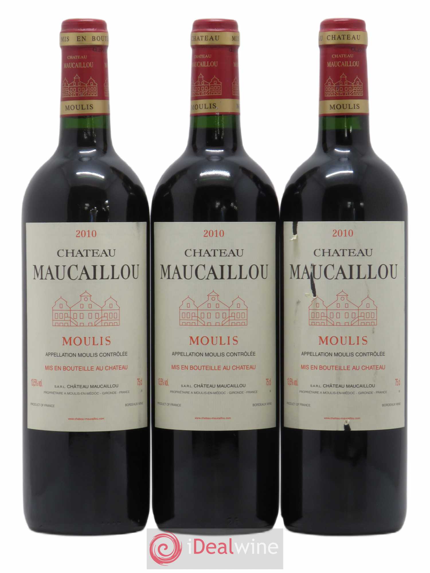 Château Maucaillou 2010 - Lot de 3 bouteilles - 0