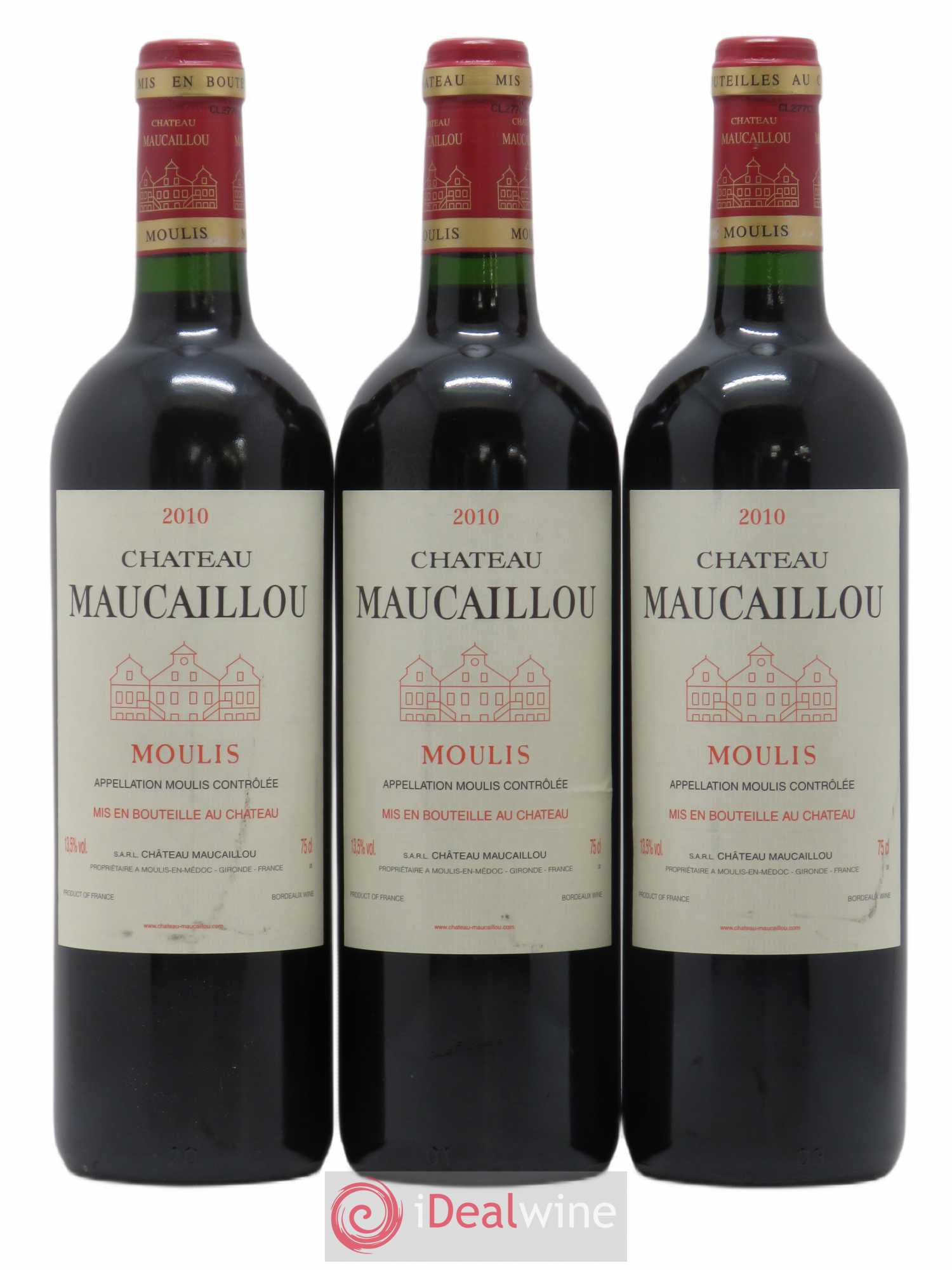 Château Maucaillou 2010 - Lot de 3 bouteilles - 0
