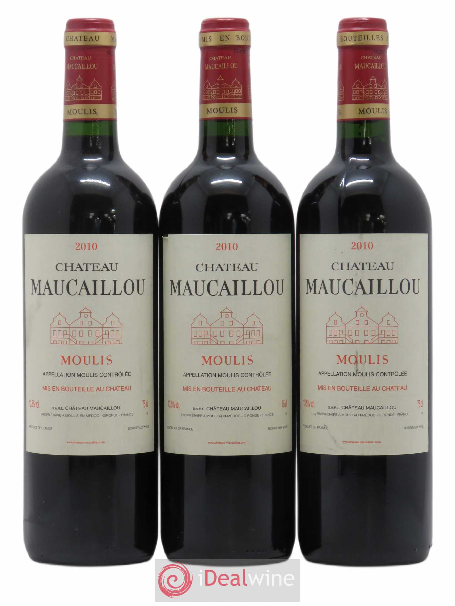 Château Maucaillou 2010 - Lot de 3 bouteilles - 0