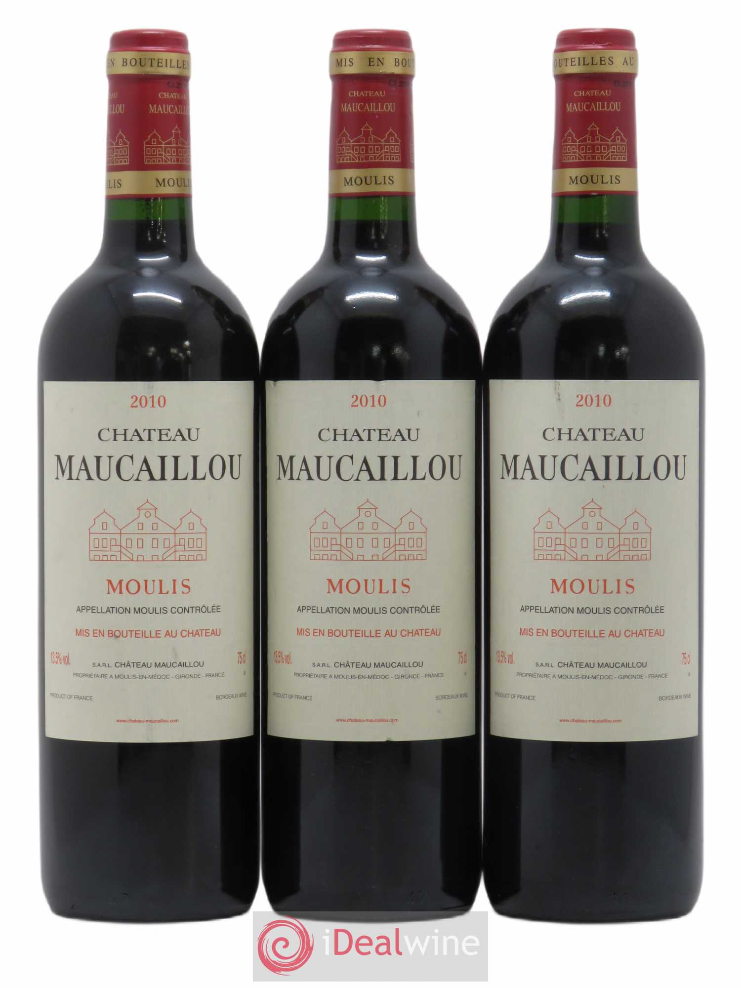 Château Maucaillou 2010 - Lot de 3 bouteilles - 0