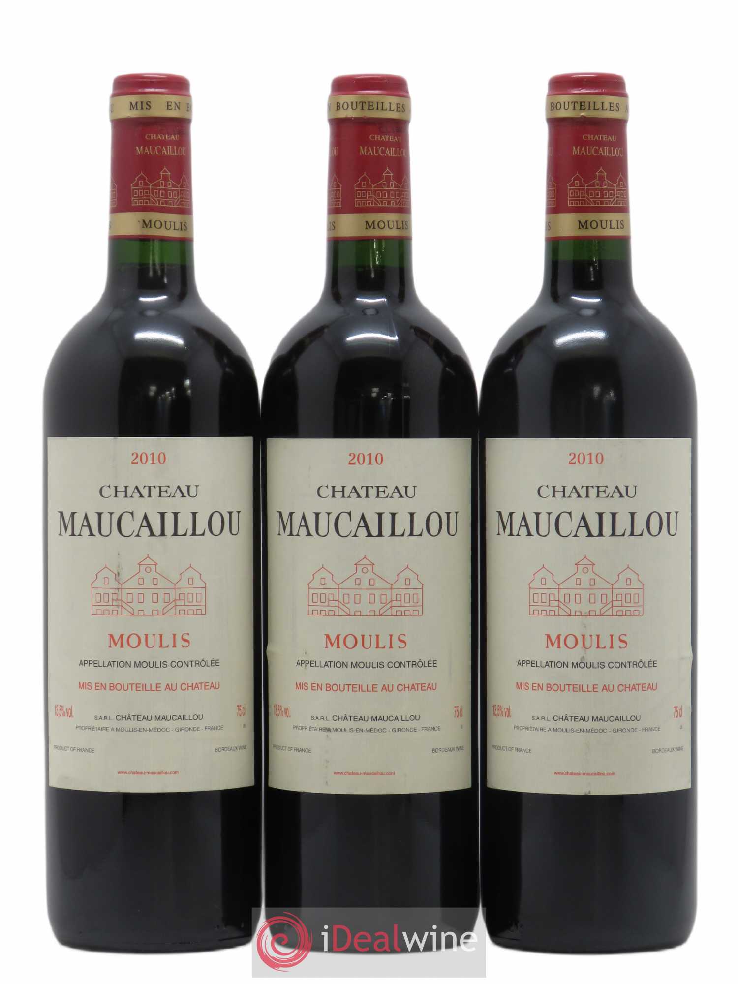 Château Maucaillou 2010 - Lot de 3 bouteilles - 0
