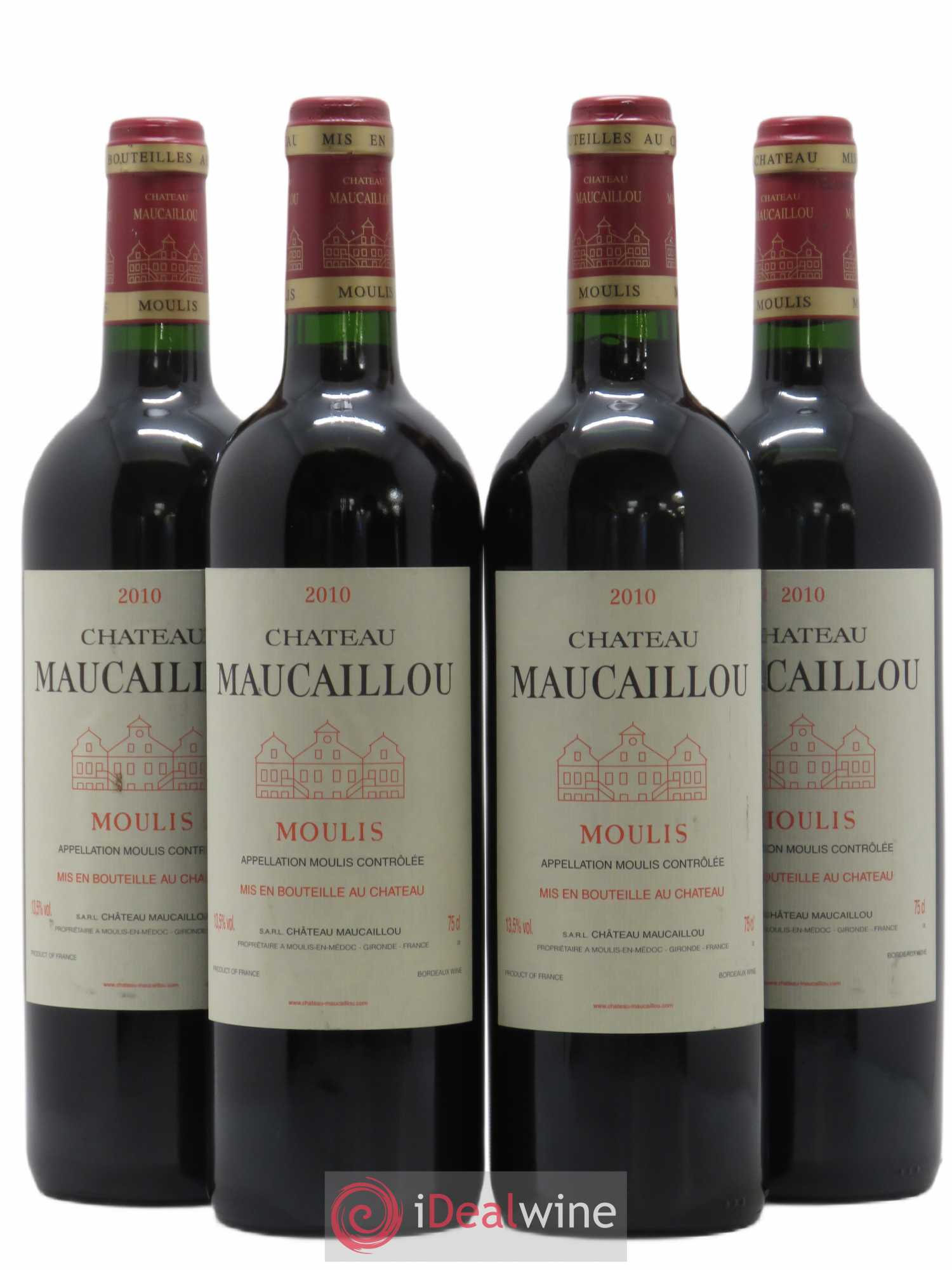 Château Maucaillou 2010 - Lot de 4 bouteilles - 0