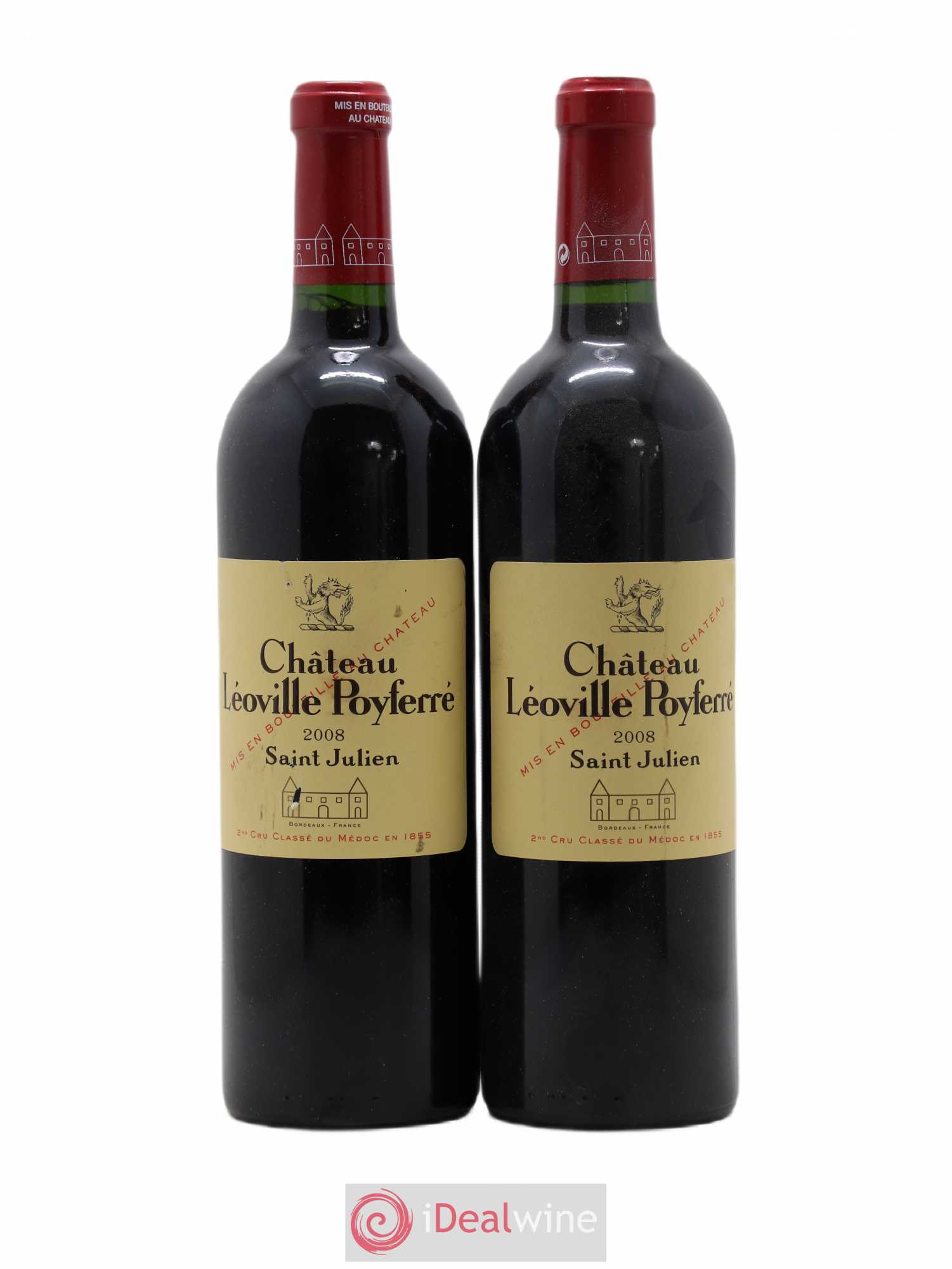 Château Léoville Poyferré 2ème Grand Cru Classé 2008 - Lot de 2 bouteilles - 0