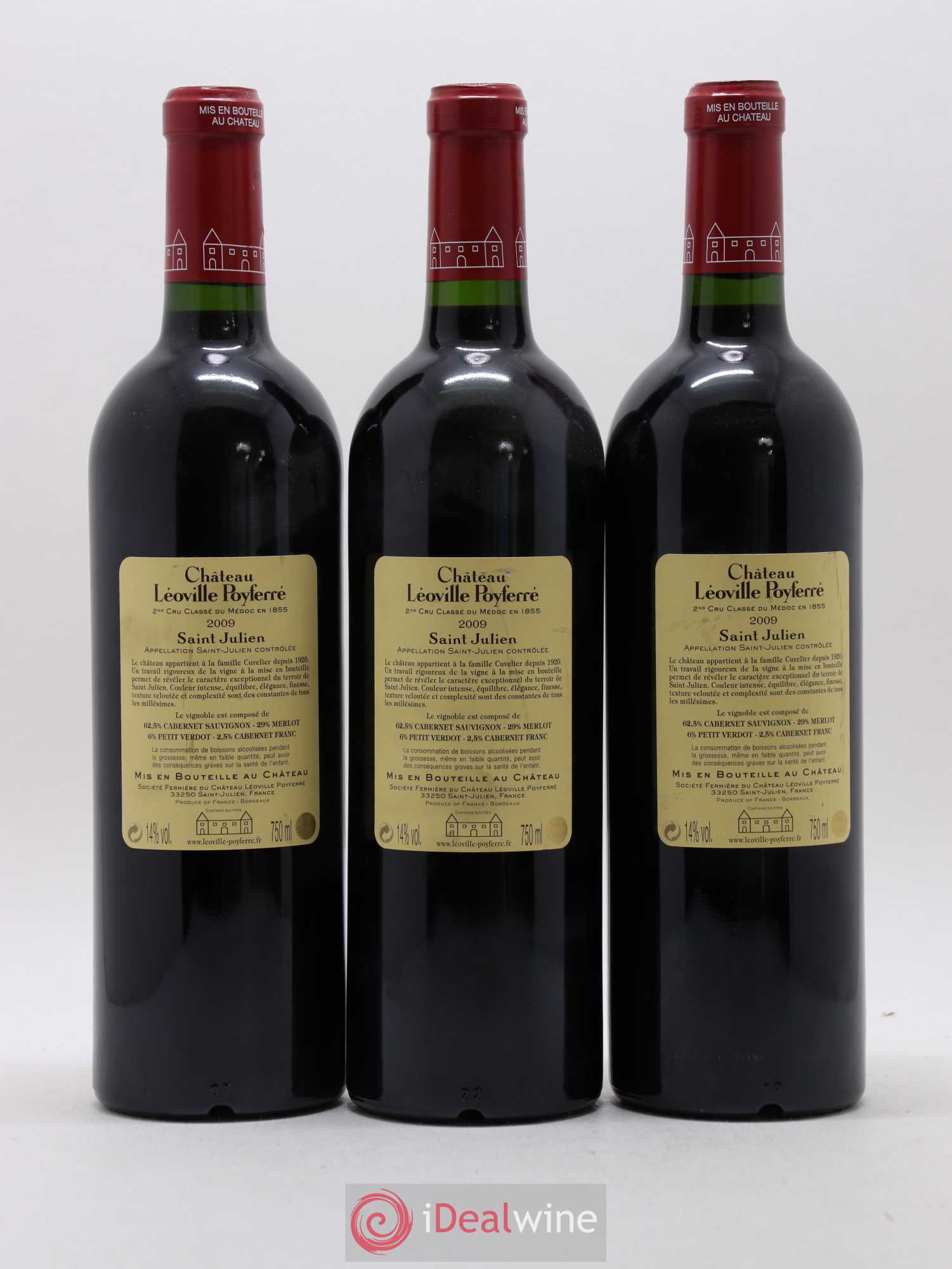 Château Léoville Poyferré 2ème Grand Cru Classé 2009 - Lot de 6 bouteilles - 2