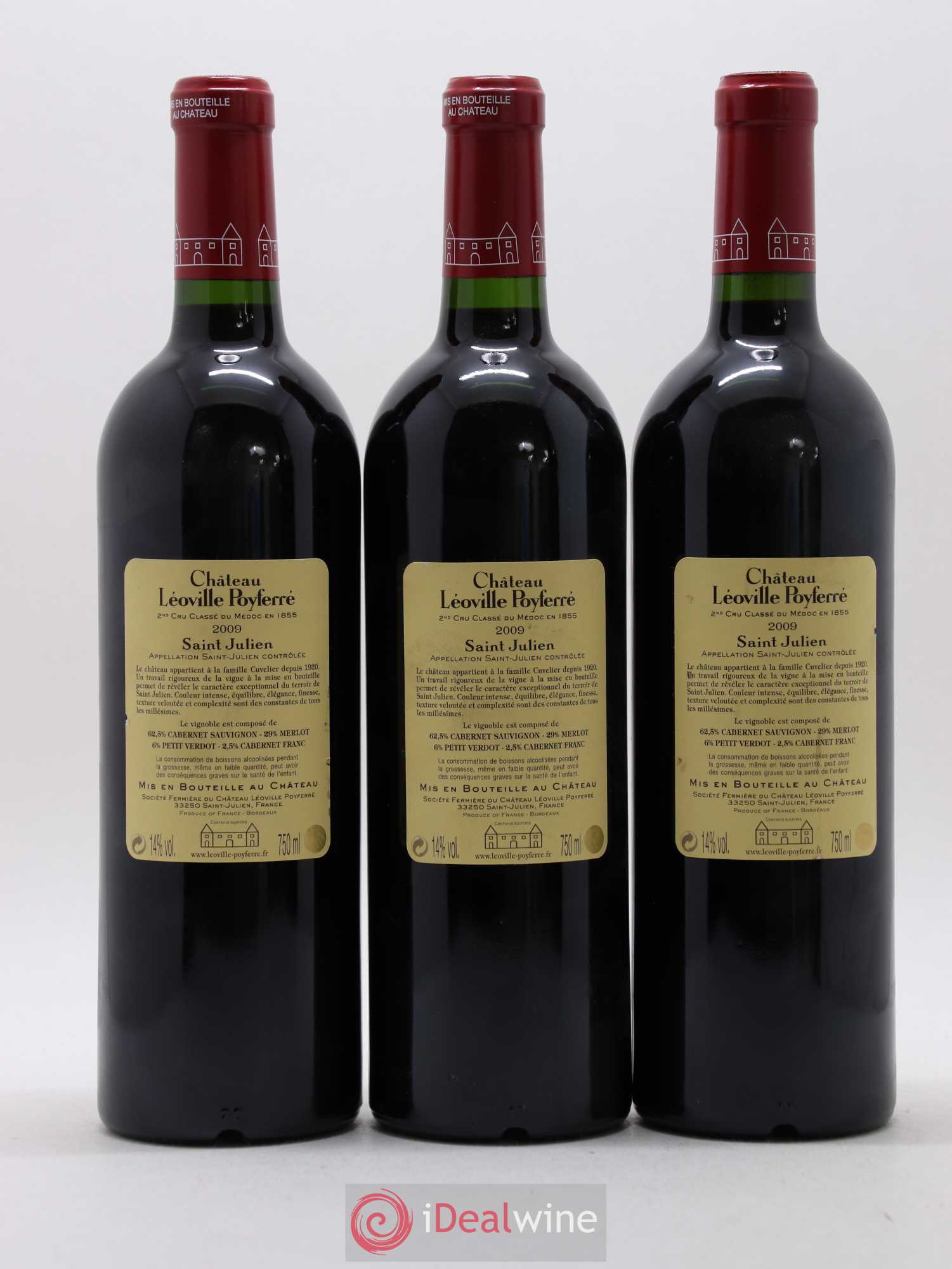 Château Léoville Poyferré 2ème Grand Cru Classé 2009 - Lot de 6 bouteilles - 4