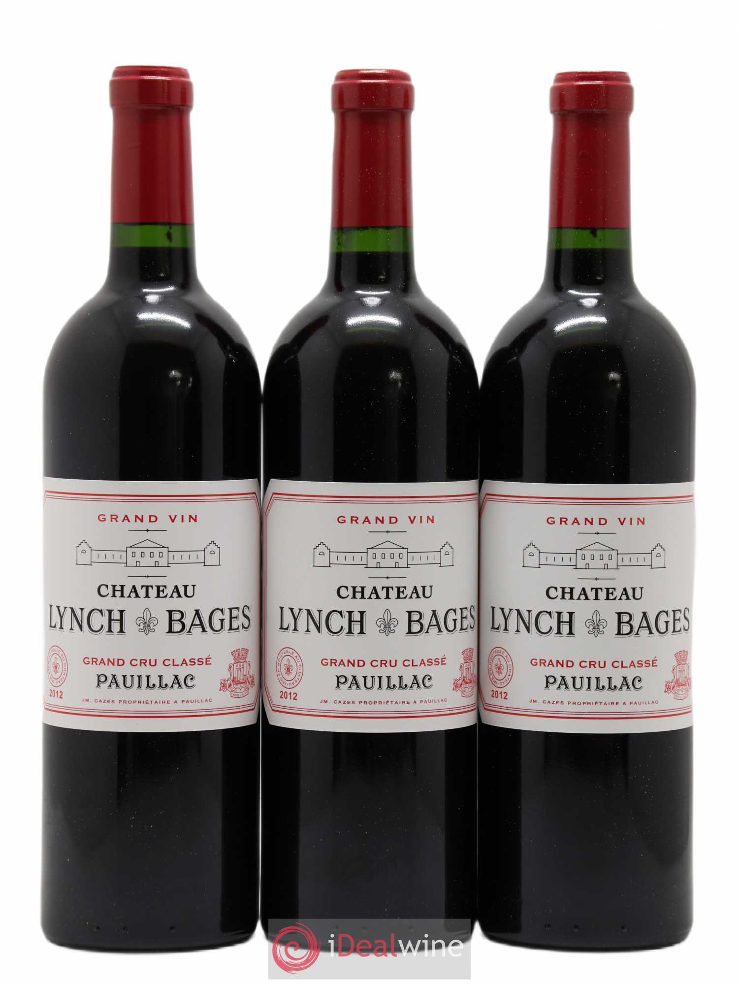 Château Lynch Bages 5ème Grand Cru Classé 2012 - Lot de 3 bouteilles - 0