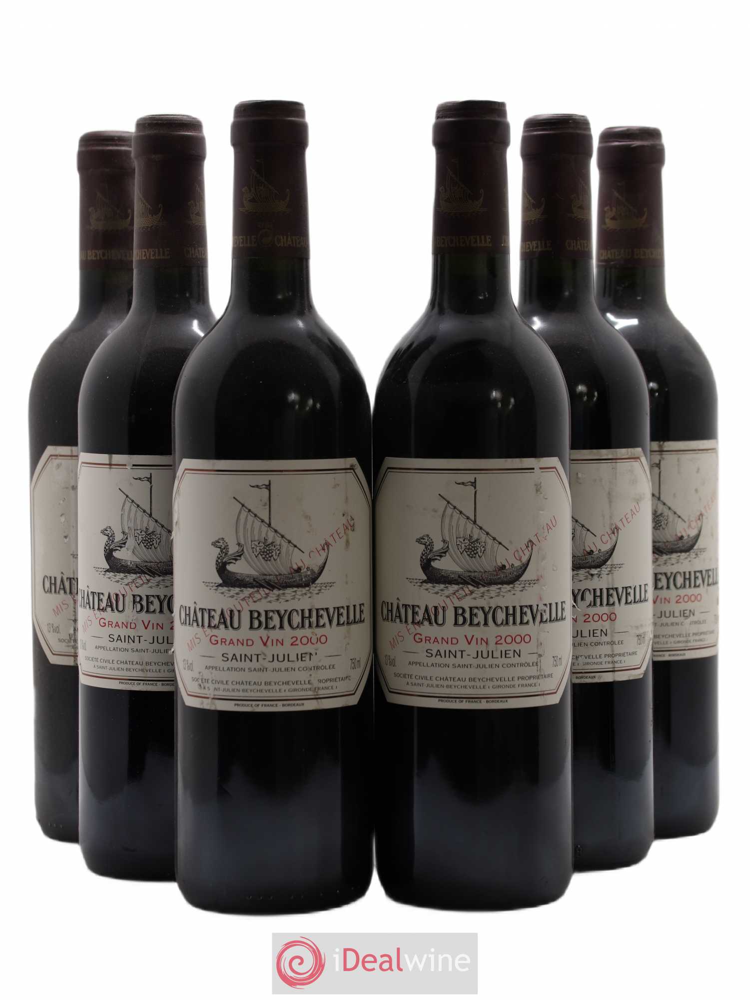 Château Beychevelle 4ème Grand Cru Classé 2000 - Lot de 6 bouteilles - 0