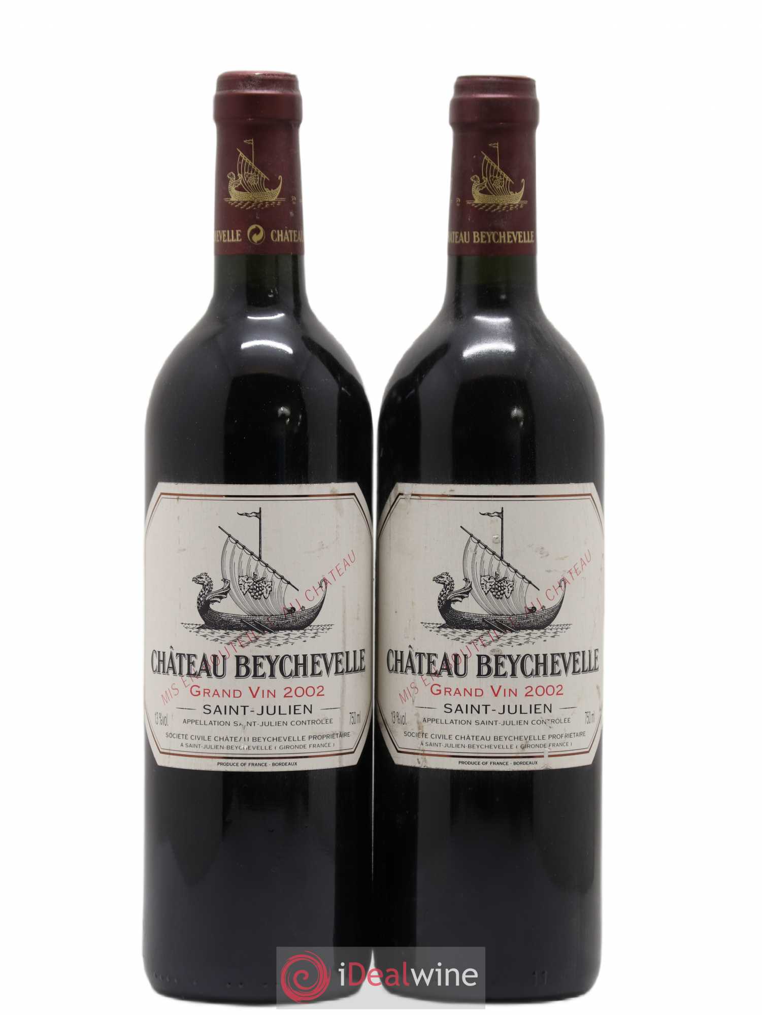 Château Beychevelle 4ème Grand Cru Classé 2002 - Lot de 2 bouteilles - 0