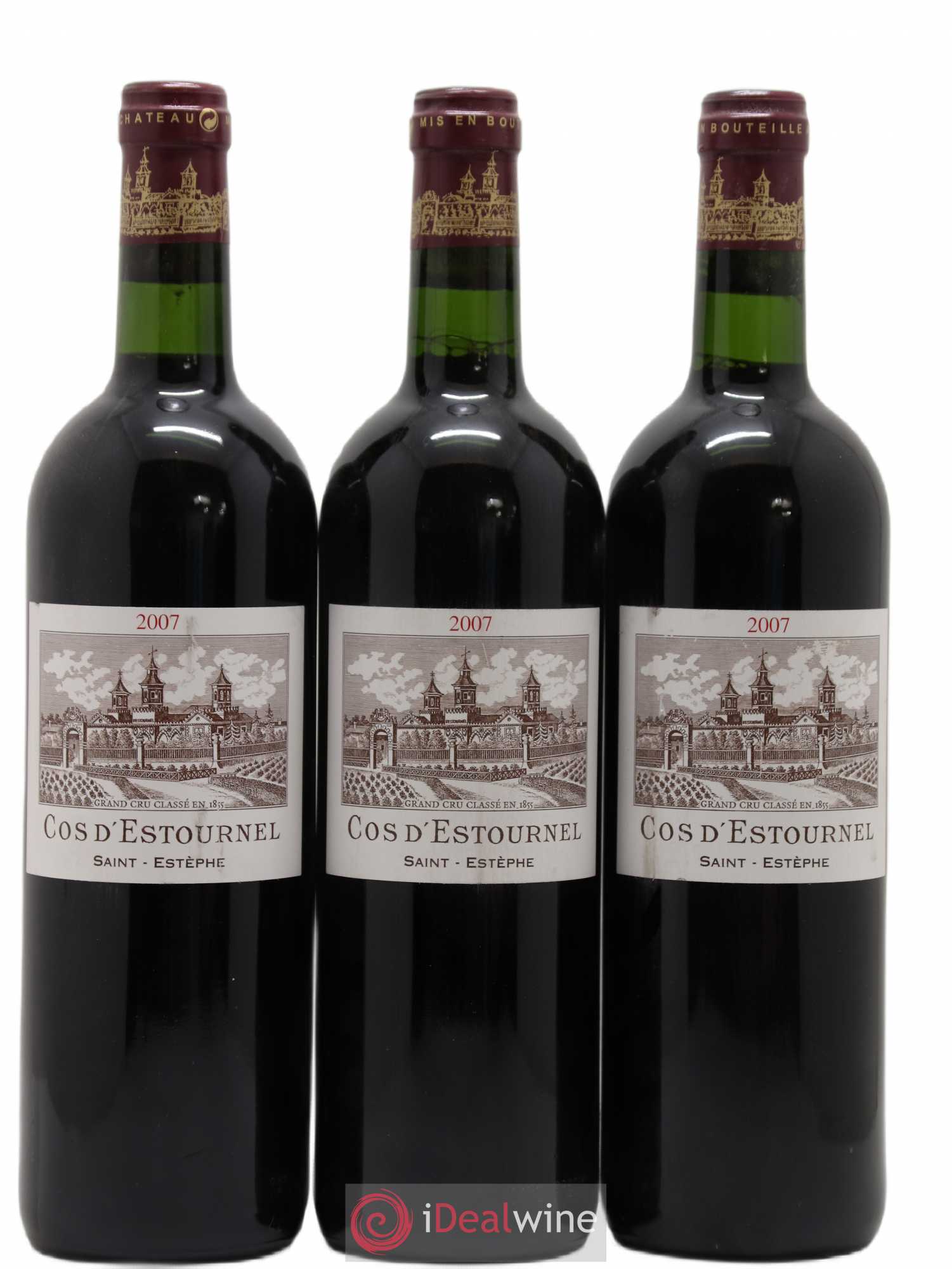 Cos d'Estournel 2ème Grand Cru Classé 2007 - Lot de 3 bouteilles - 0