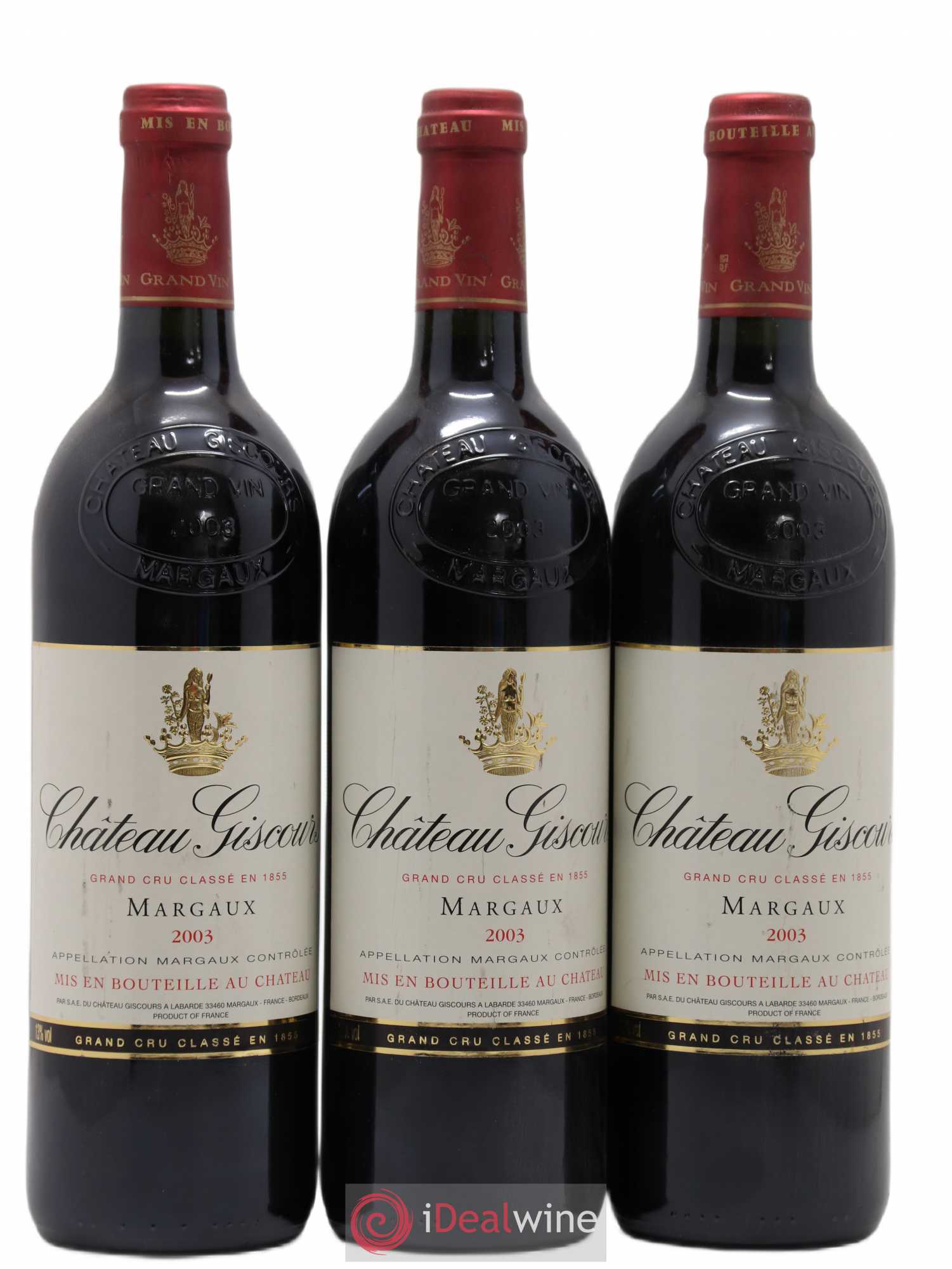 Château Giscours 3ème Grand Cru Classé 2003 - Lot de 3 bouteilles - 0