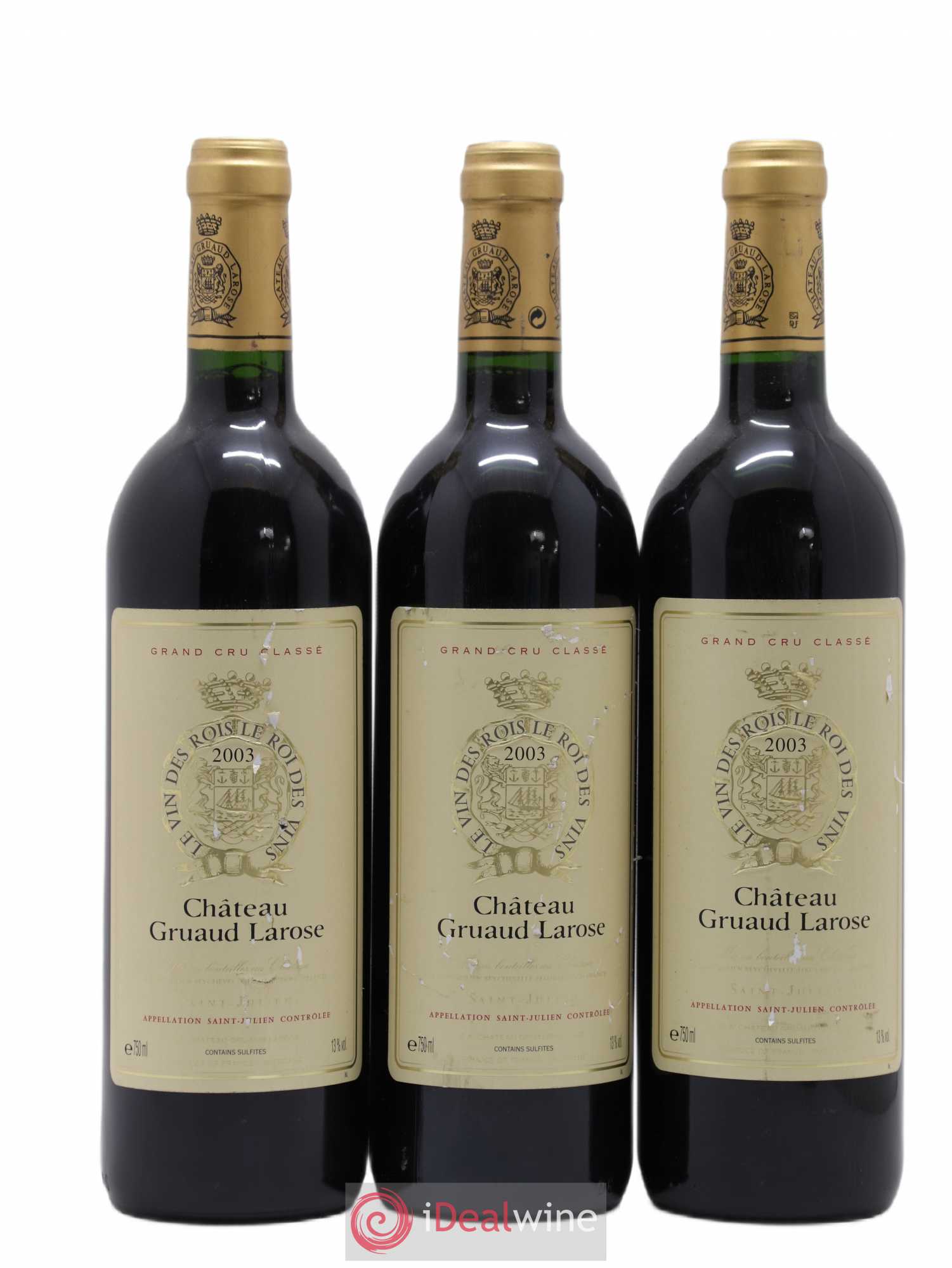 Château Gruaud Larose 2ème Grand Cru Classé 2003 - Lot de 3 bouteilles - 0