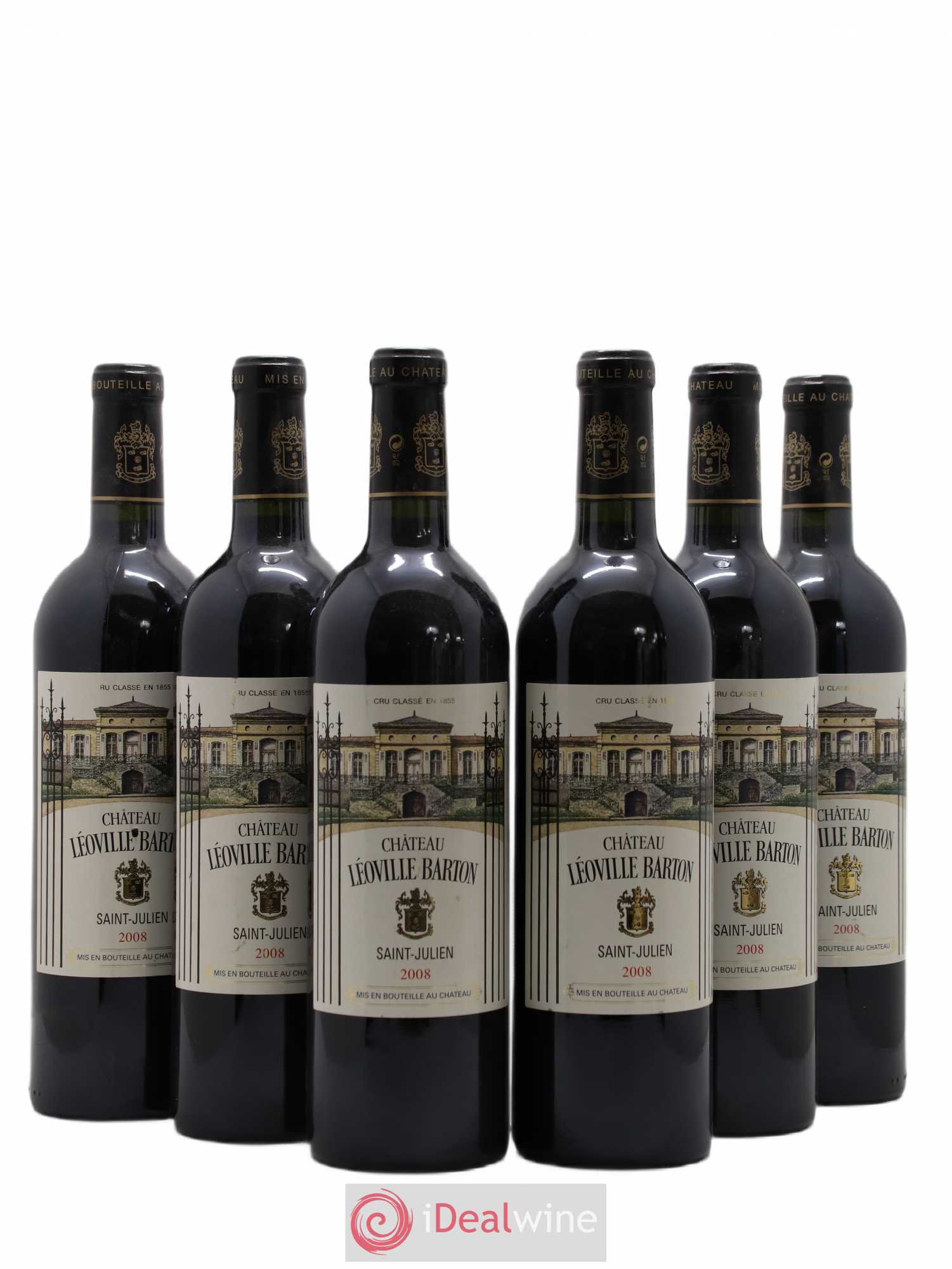 Château Léoville Barton 2ème Grand Cru Classé 2008 - Lot de 6 bouteilles - 0