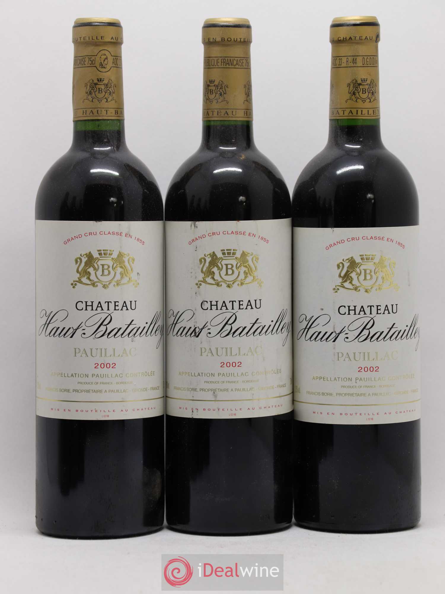 Château Haut Batailley 5ème Grand Cru Classé 2002 - Lot de 6 bouteilles - 1
