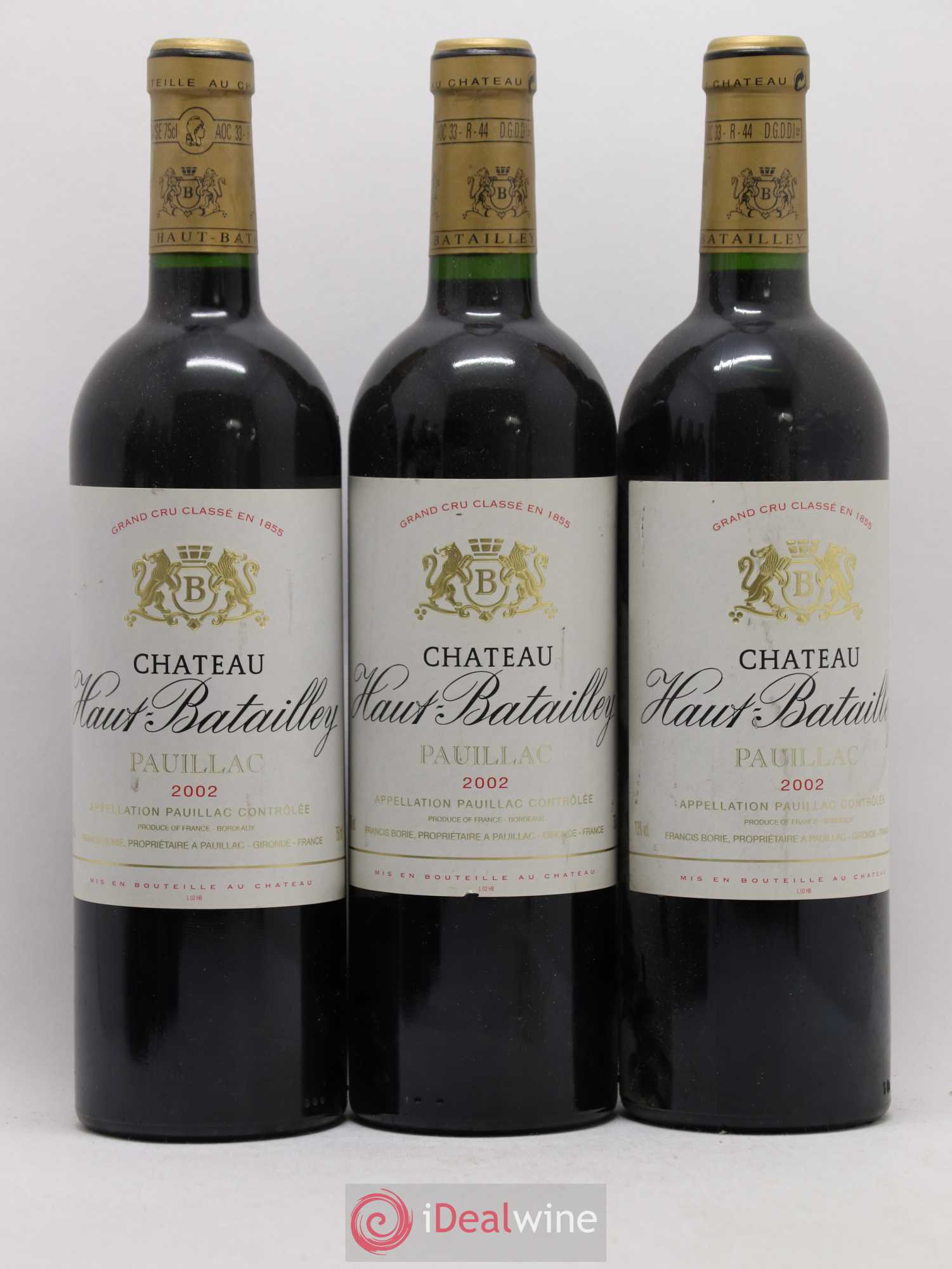 Château Haut Batailley 5ème Grand Cru Classé 2002 - Lot de 6 bouteilles - 1