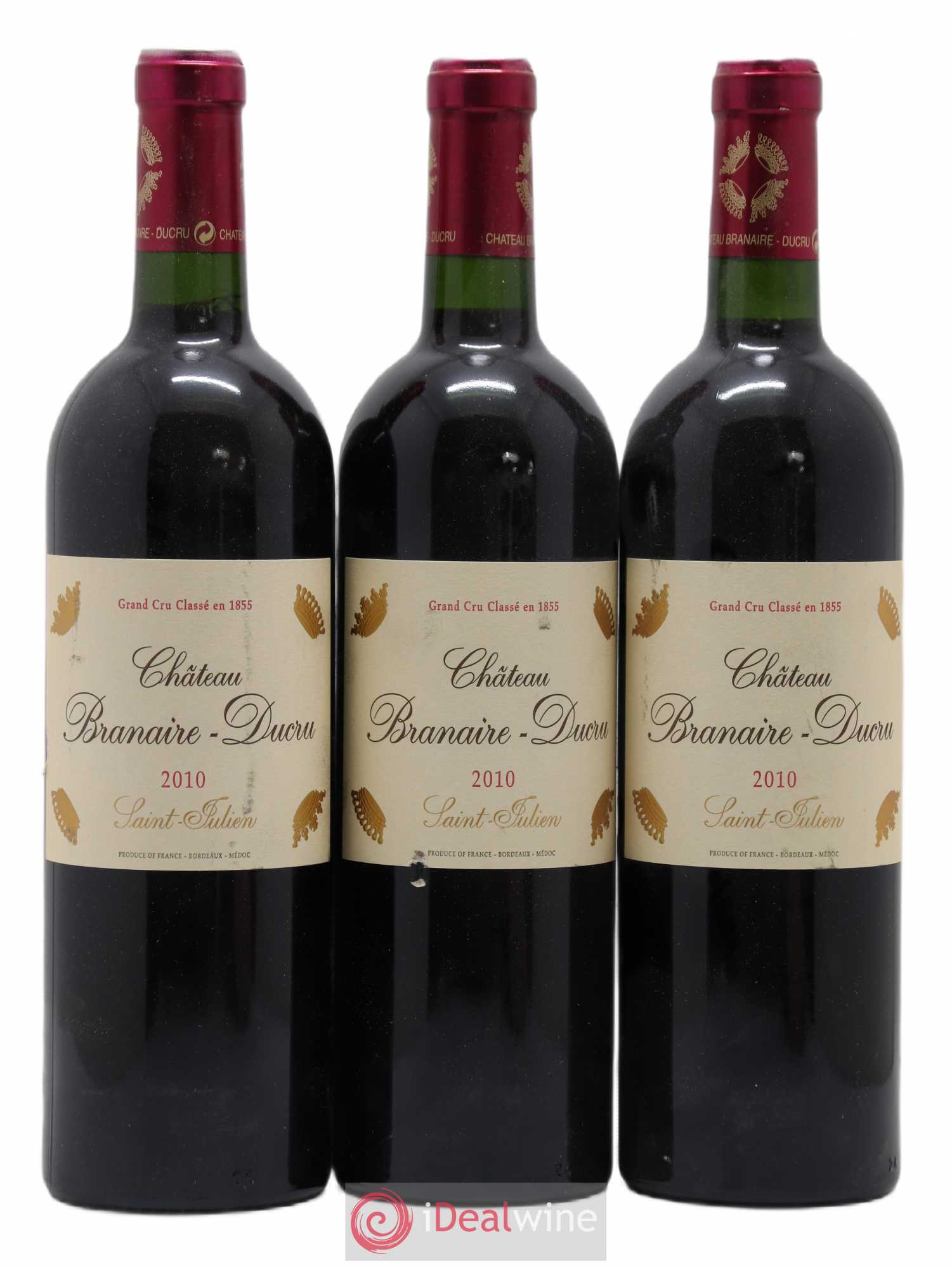 Château Branaire Ducru 4ème Grand Cru Classé 2010 - Lot de 3 bouteilles - 0
