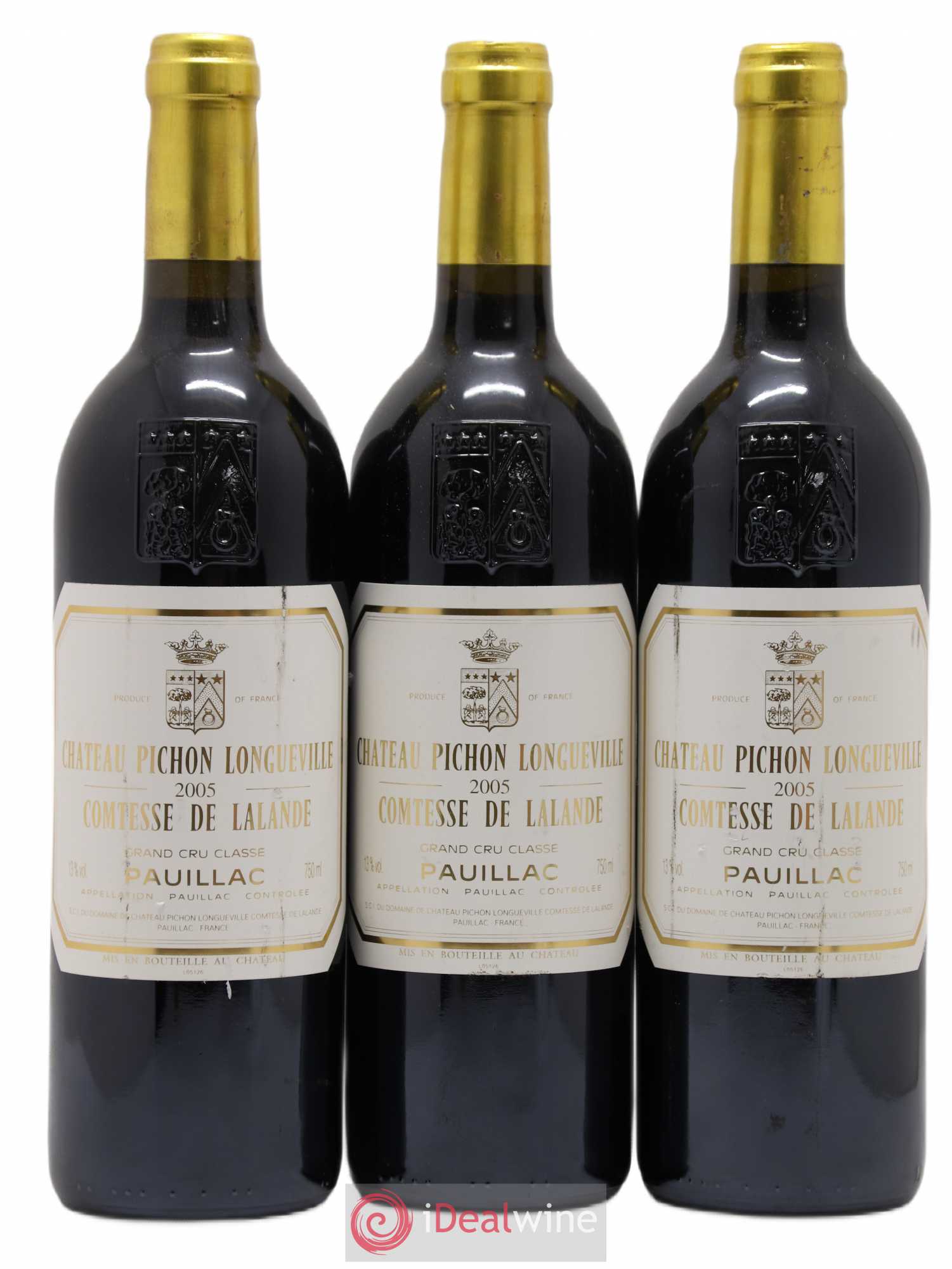 Château Pichon Longueville Comtesse de Lalande 2ème Grand Cru Classé 2005 - Lot de 3 bouteilles - 0